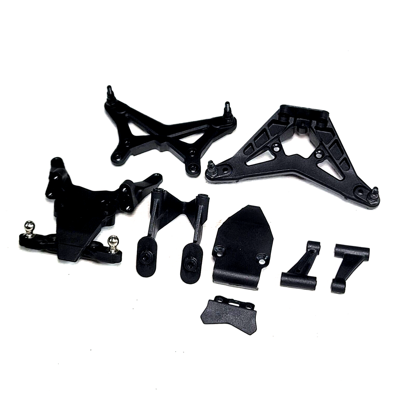Losi Mini B Pro Shock Towers Standoffs Front & Rear Wing Mount Skid Plate Bumper