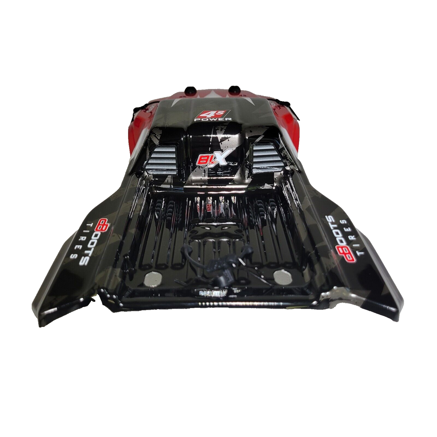 Arrma Kraton 4S V2 BLX Body Factory Painted Decaled Red Truck Clips 4X4