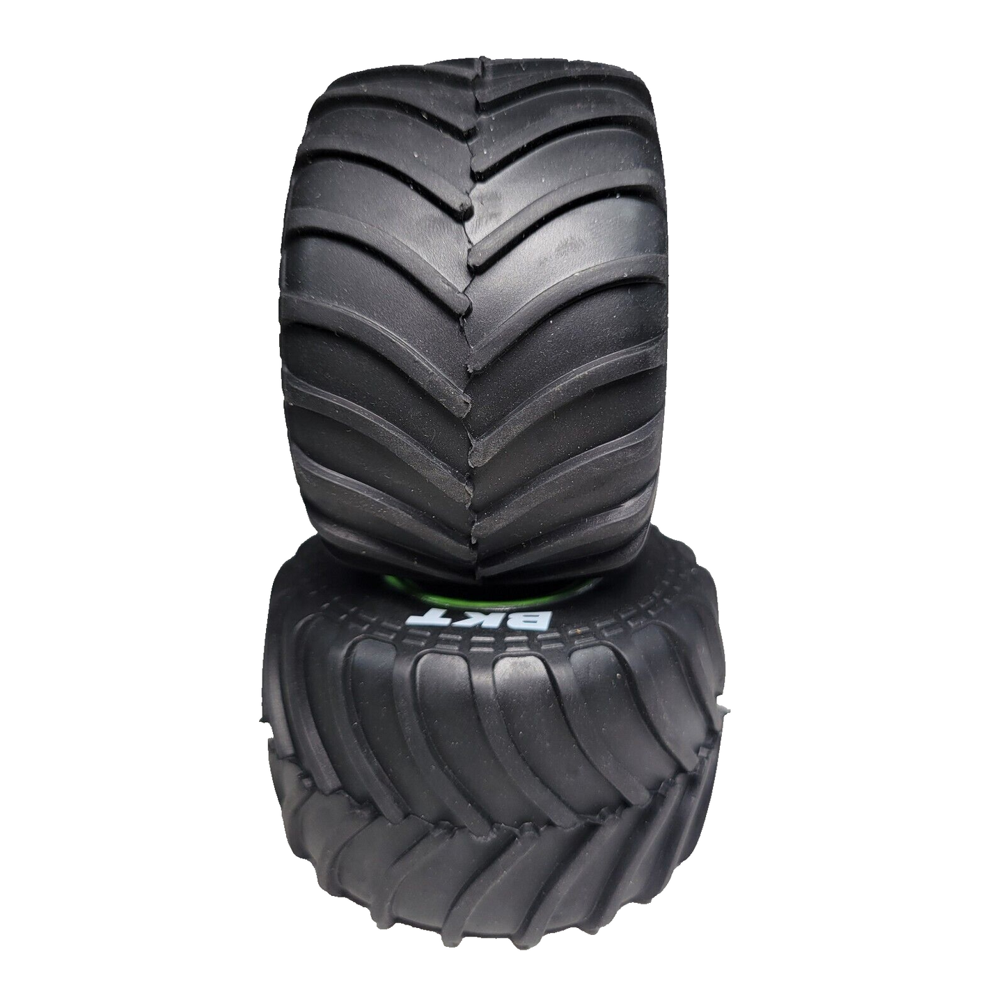 Losi Mini LMT 1/18 BKT Tires & 12mm Wheels Green Pre-Mounted / Glued LOS41045