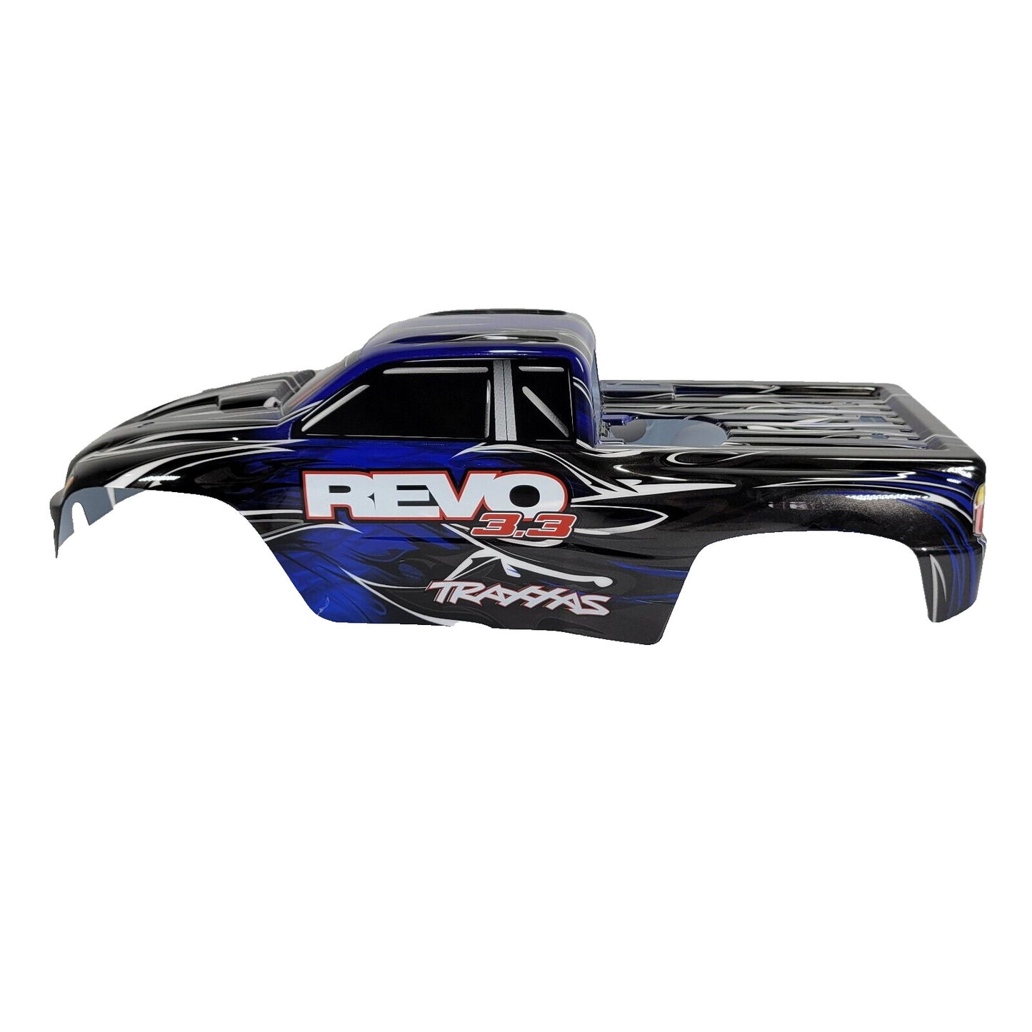 Fits Traxxas Revo 3.3 Body Blue & Black Factory Painted & Decals Nitro