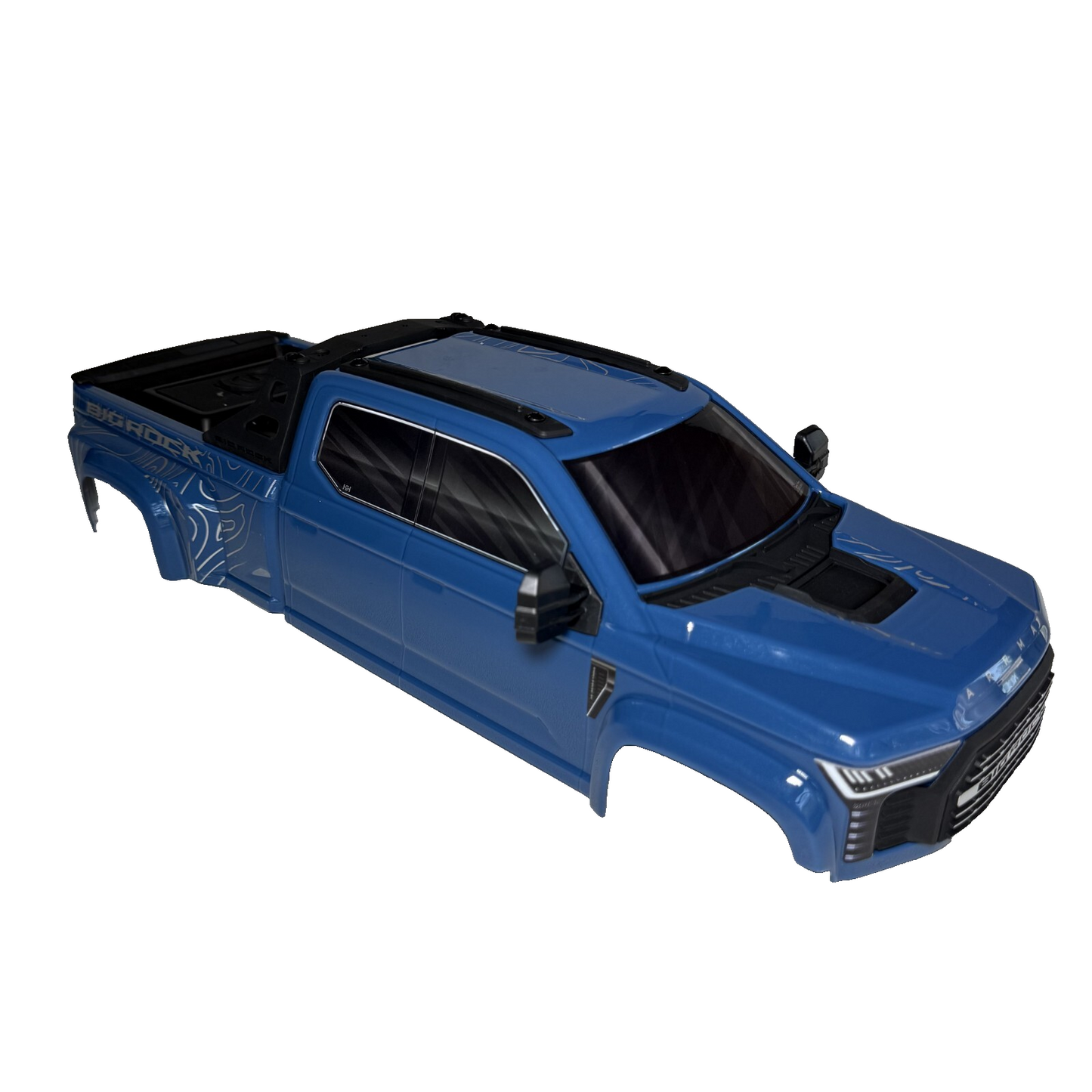 Arrma Big Rock 223s V4 BLX CLIPLESS Body Shell Factory Painted Blue Decals