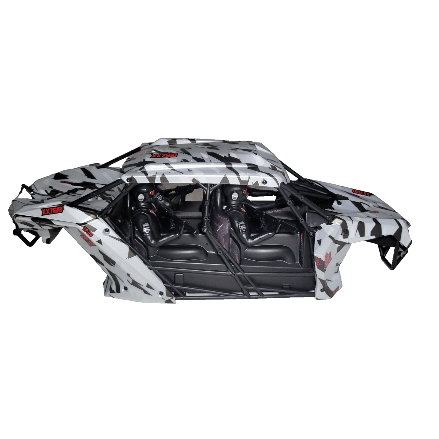 Arrma Fireteam 6s BLX Body Shell Roll Cage Panels Guards Painted White Camo