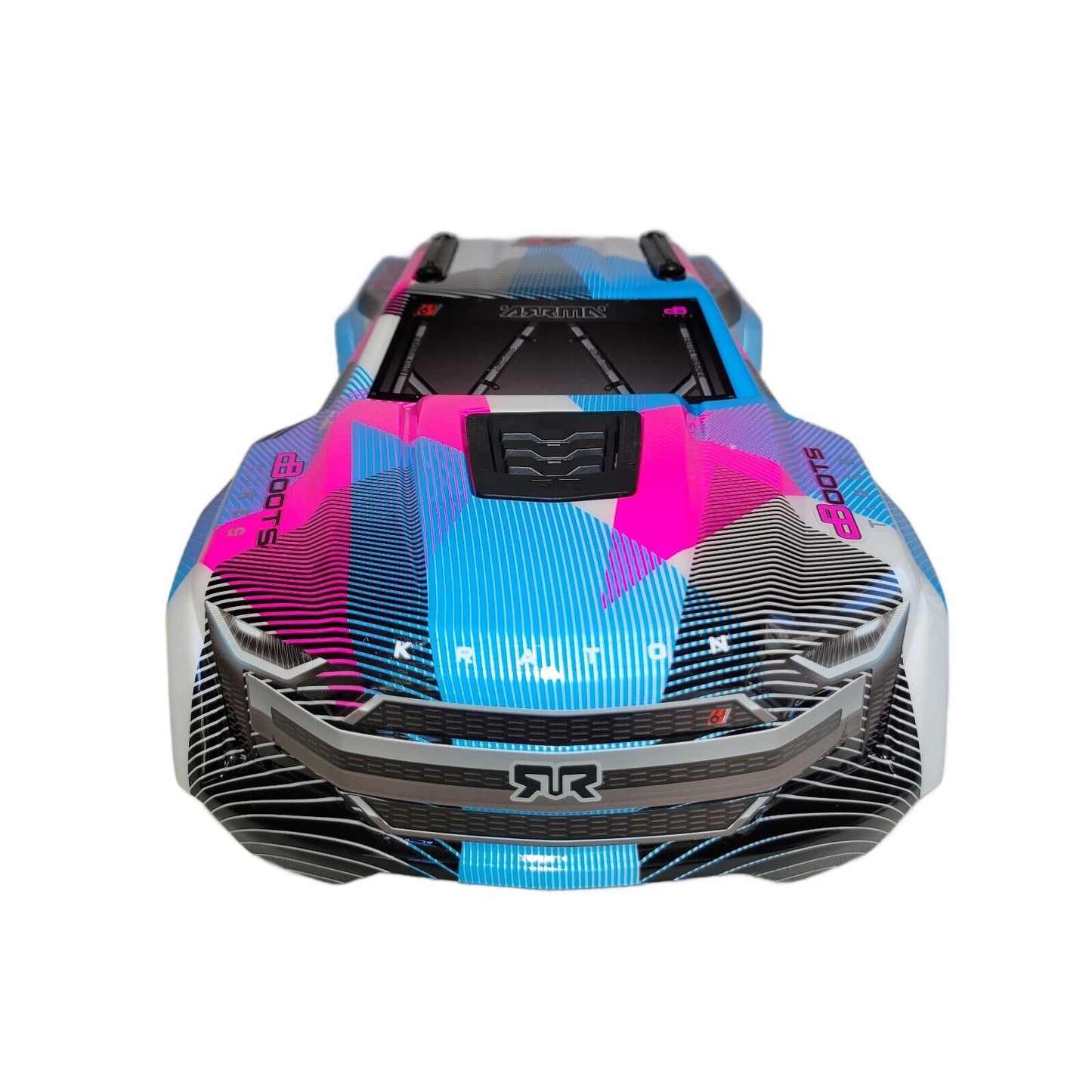 Arrma Kraton 6s V6 BLX CLIPLESS Body Shell Factory Painted Pink Blue & Decals