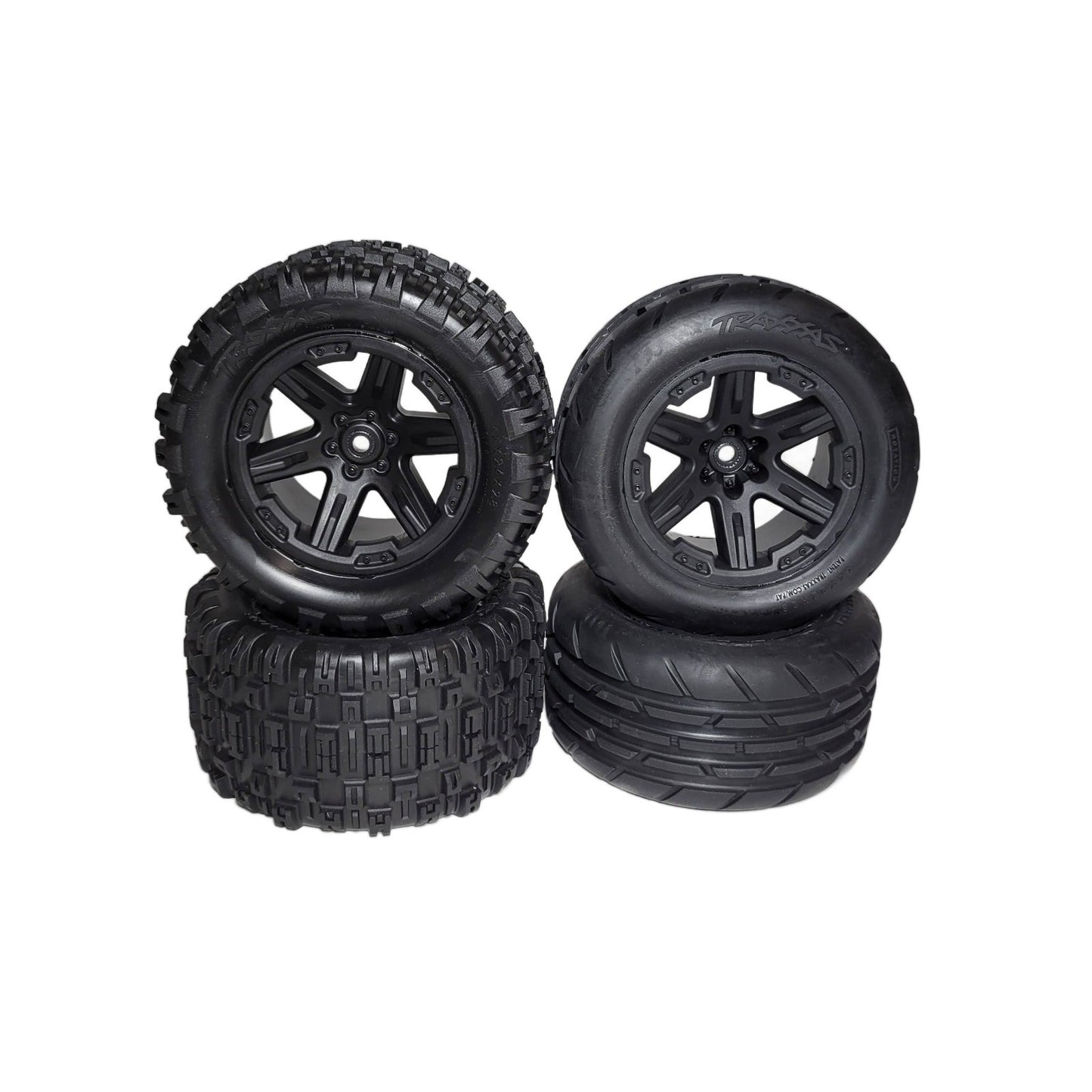 Fits Traxxas Rustler VX3 2wd Front Rear Sledgehammer Tires & 2.8 12mm Wheels XL5