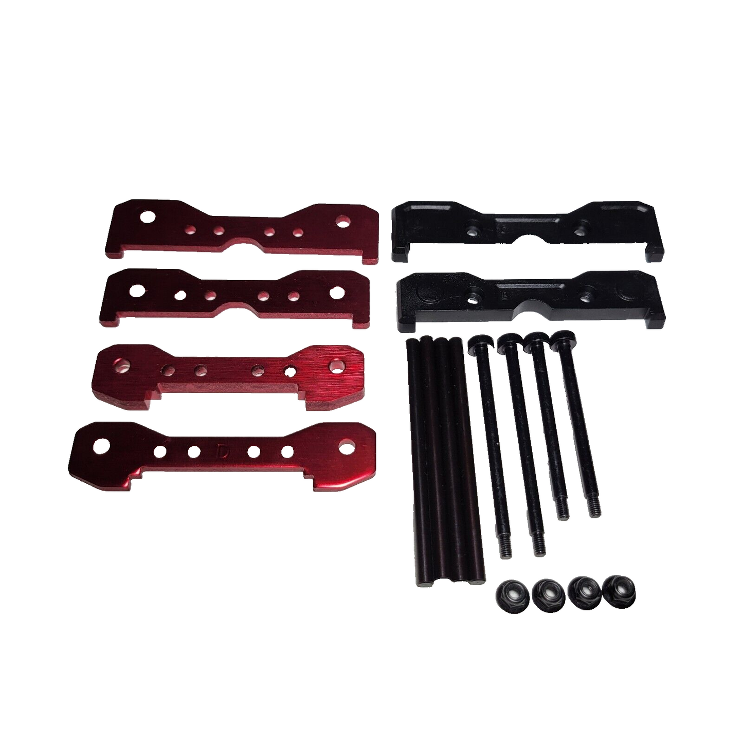 Fits Traxxas Sledge A-Arm Suspension Hinge Pins RED Aluminum Tie Bar Front Rear