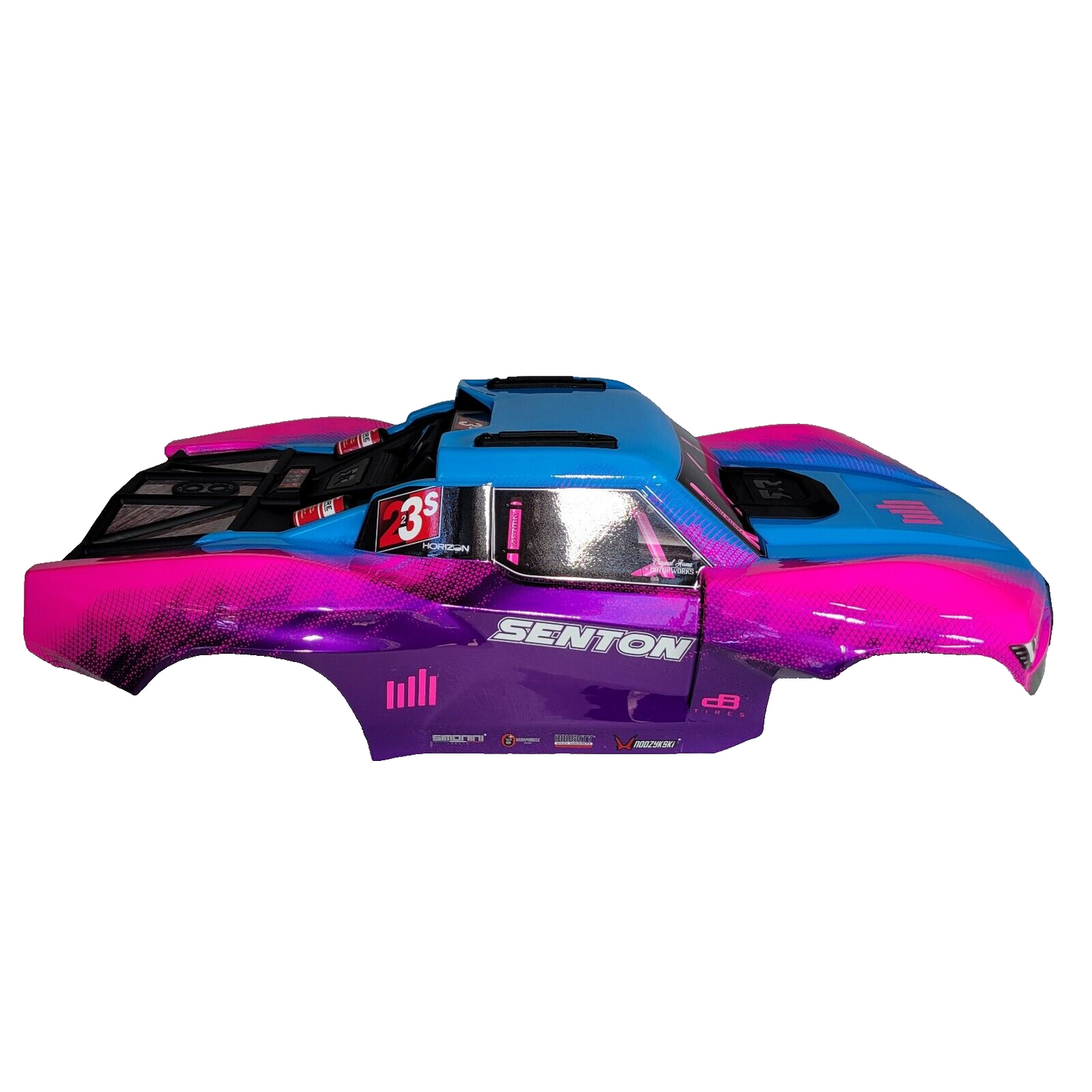 Arrma Senton 4X4 BLX 223s V4 CLIPLESS Body Painted Pink Blue Decaled Body Shell
