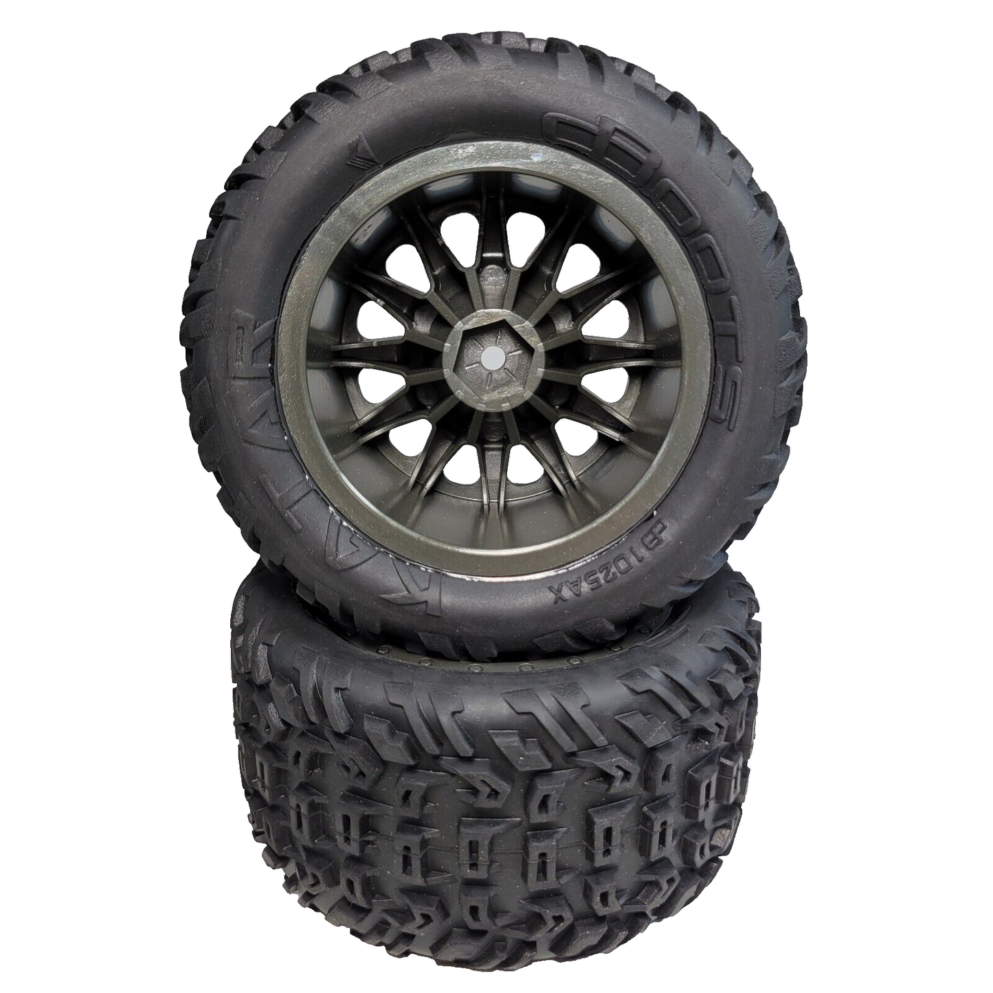 Arrma Vorteks 223s 4x4 V4 Tires & 14mm Wheels DBoots Katar Gunmetal Wheel