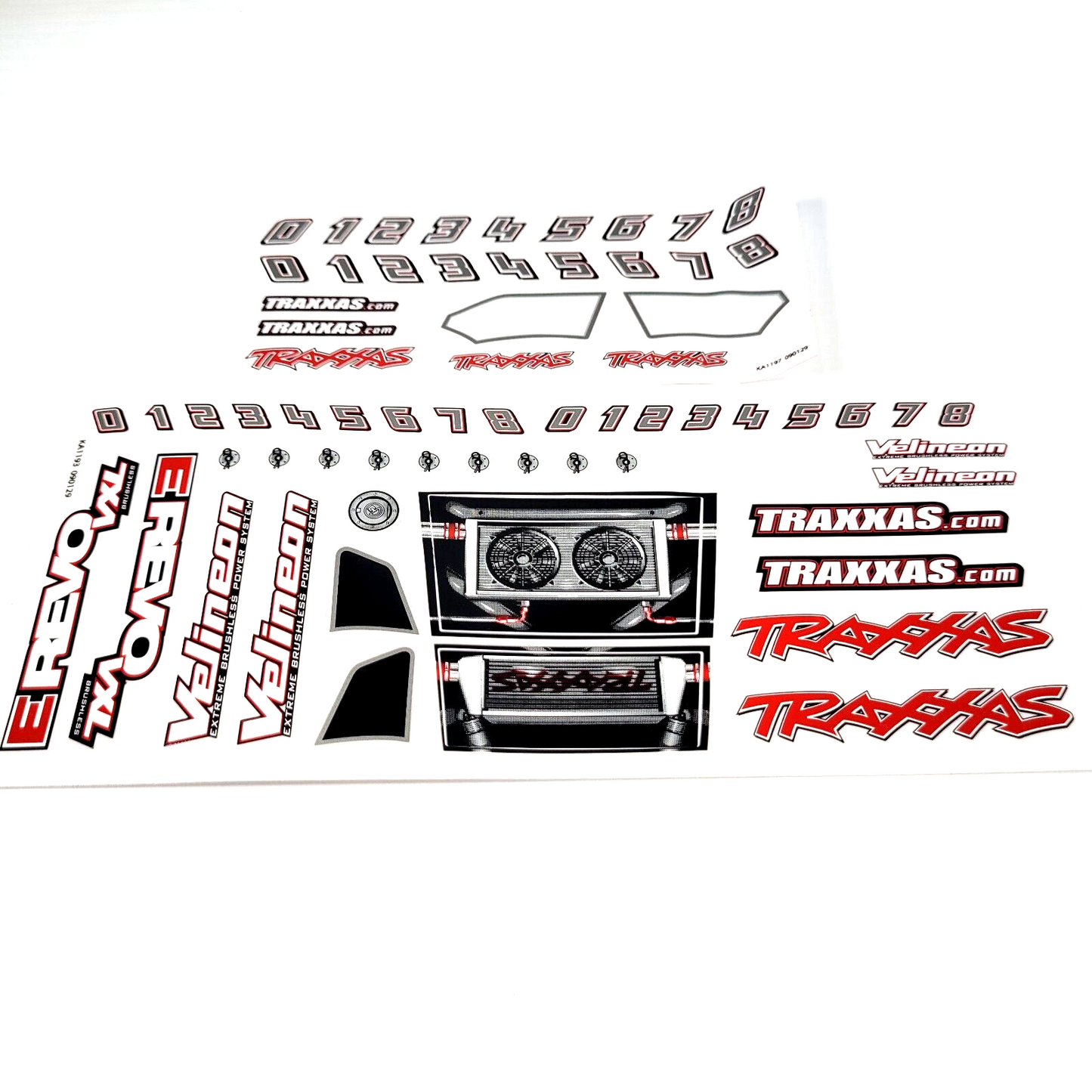 Fits Traxxas E-revo 1/16 VXL Brushless Blue Black White Painted Body & Decals