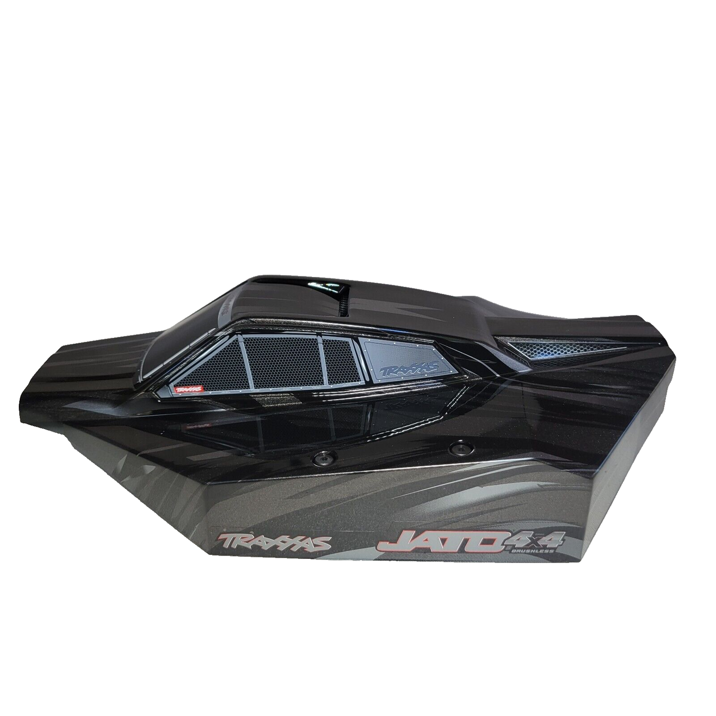 Fits Traxxas Jato 4x4 BL-2s Clipless Body Factory Painted Black & Decals 9018