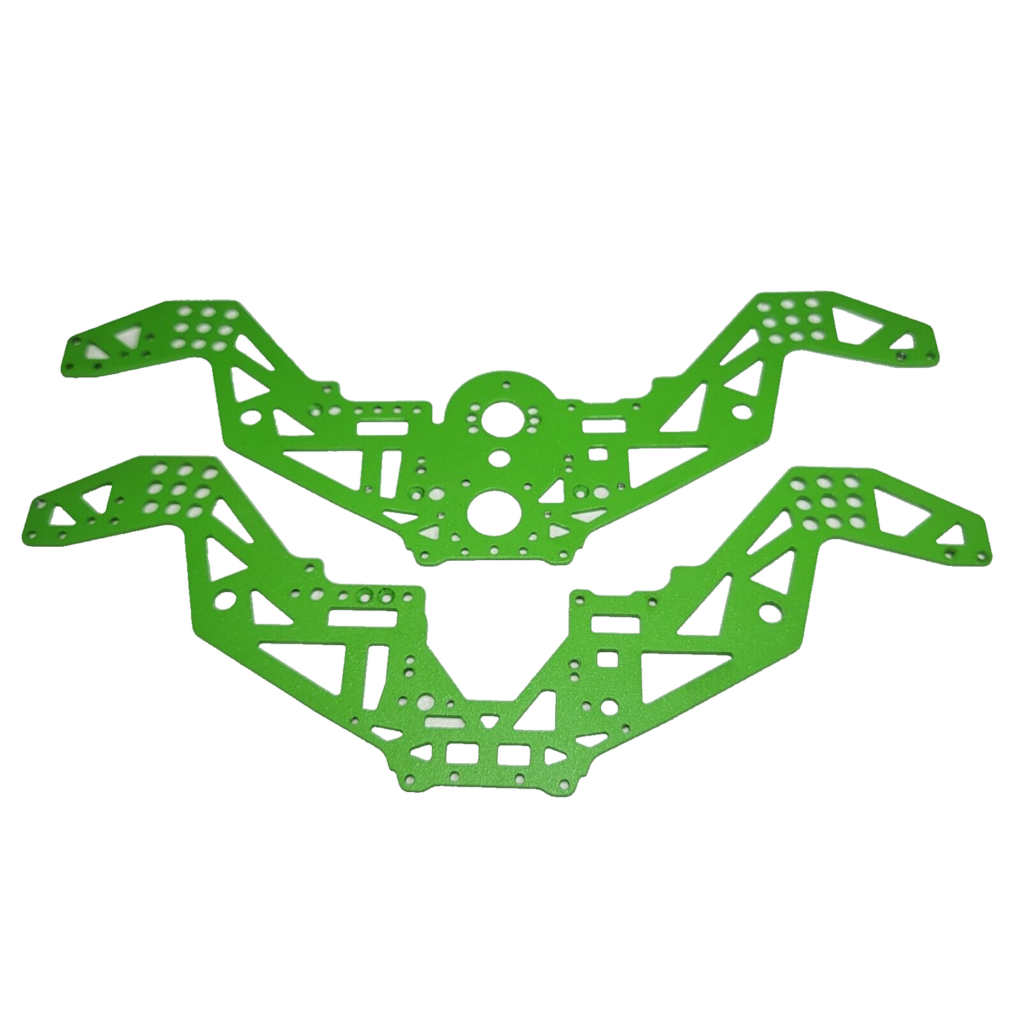 Losi Mini Lmt 1/18 Chassis Side Plates Frame Green Aluminum GraveDigger 211052