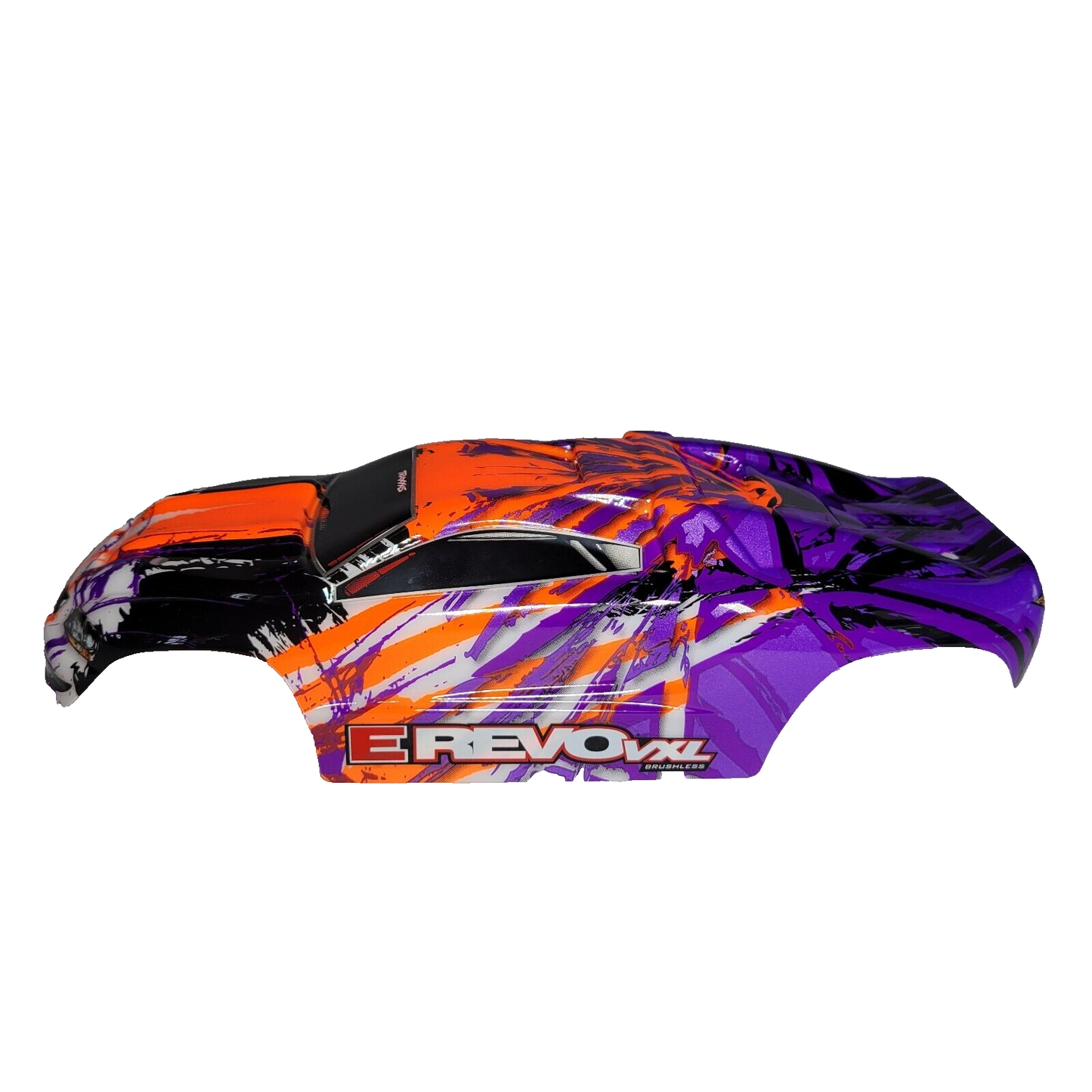 Fits Traxxas E-revo 1/16 VXL Brushless Orange Purple White Painted Body & Decals