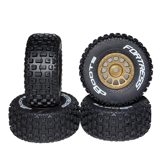 Arrma Mojave Grom 223s BLX 1/18th Tires Dboots Fortress & Bronze 12mm Wheels