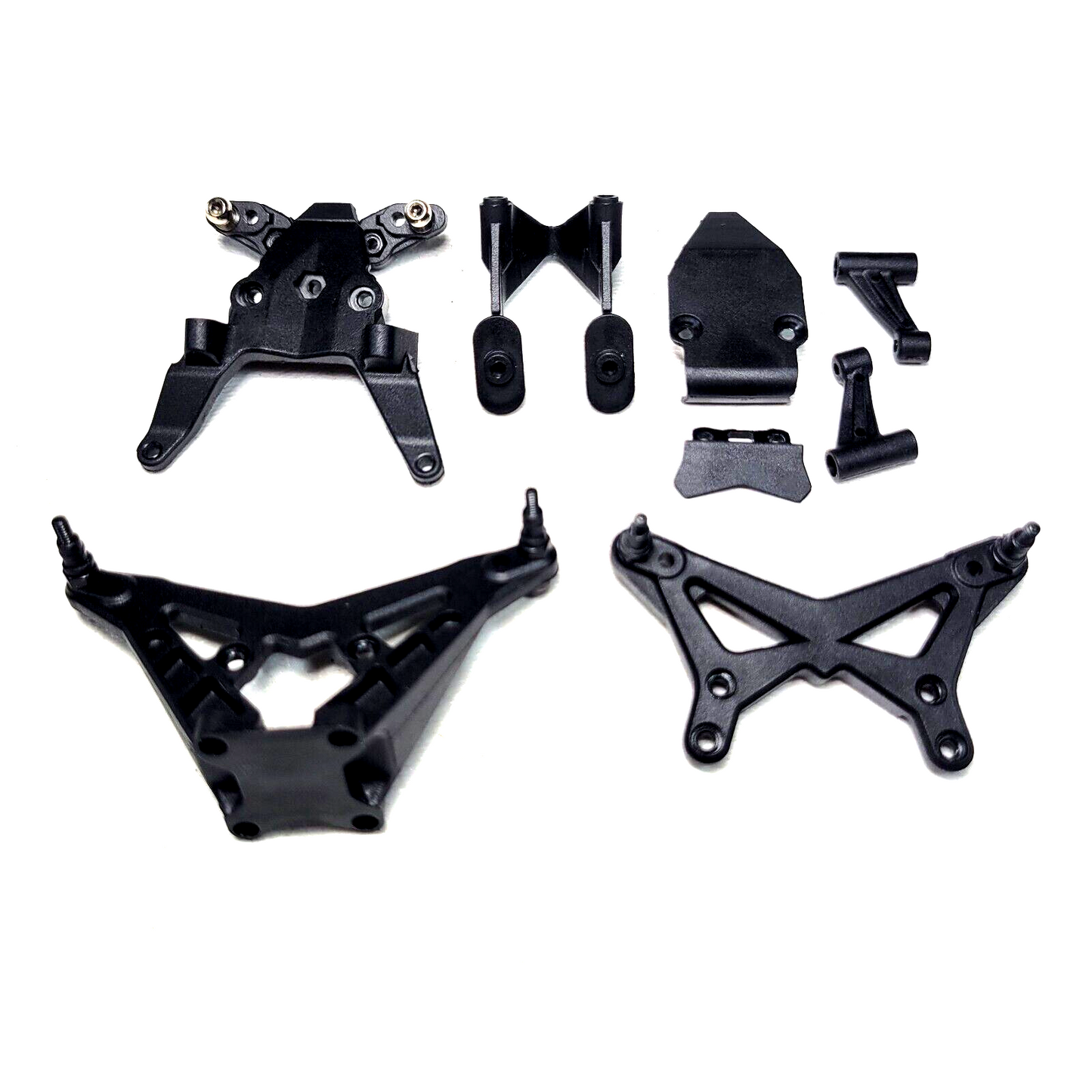 Losi Mini B Shock Towers Standoffs Front & Rear Wing Mount Skid Plate / Bumper