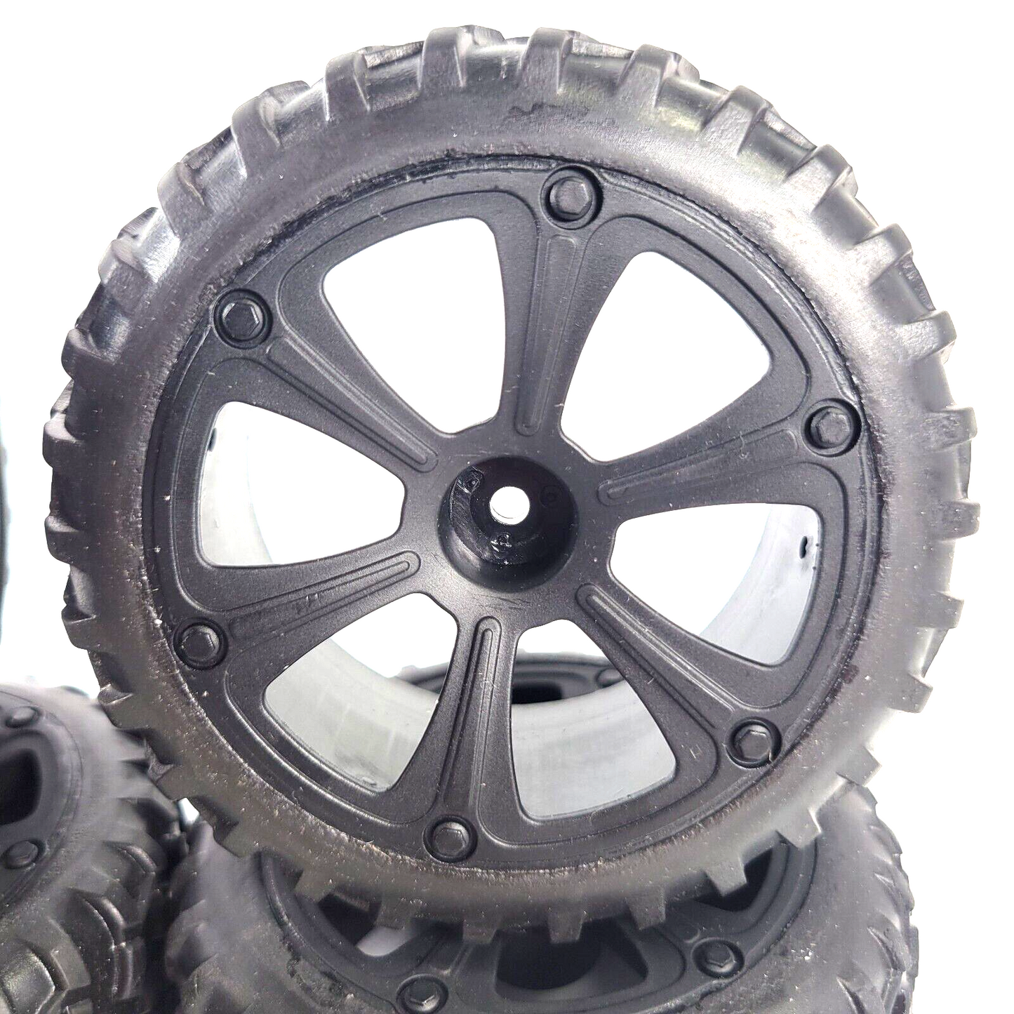 Redcat Racing Blackout SC Pro Short Course Wheels & Tires Glued 1/10th 12mm Hubs