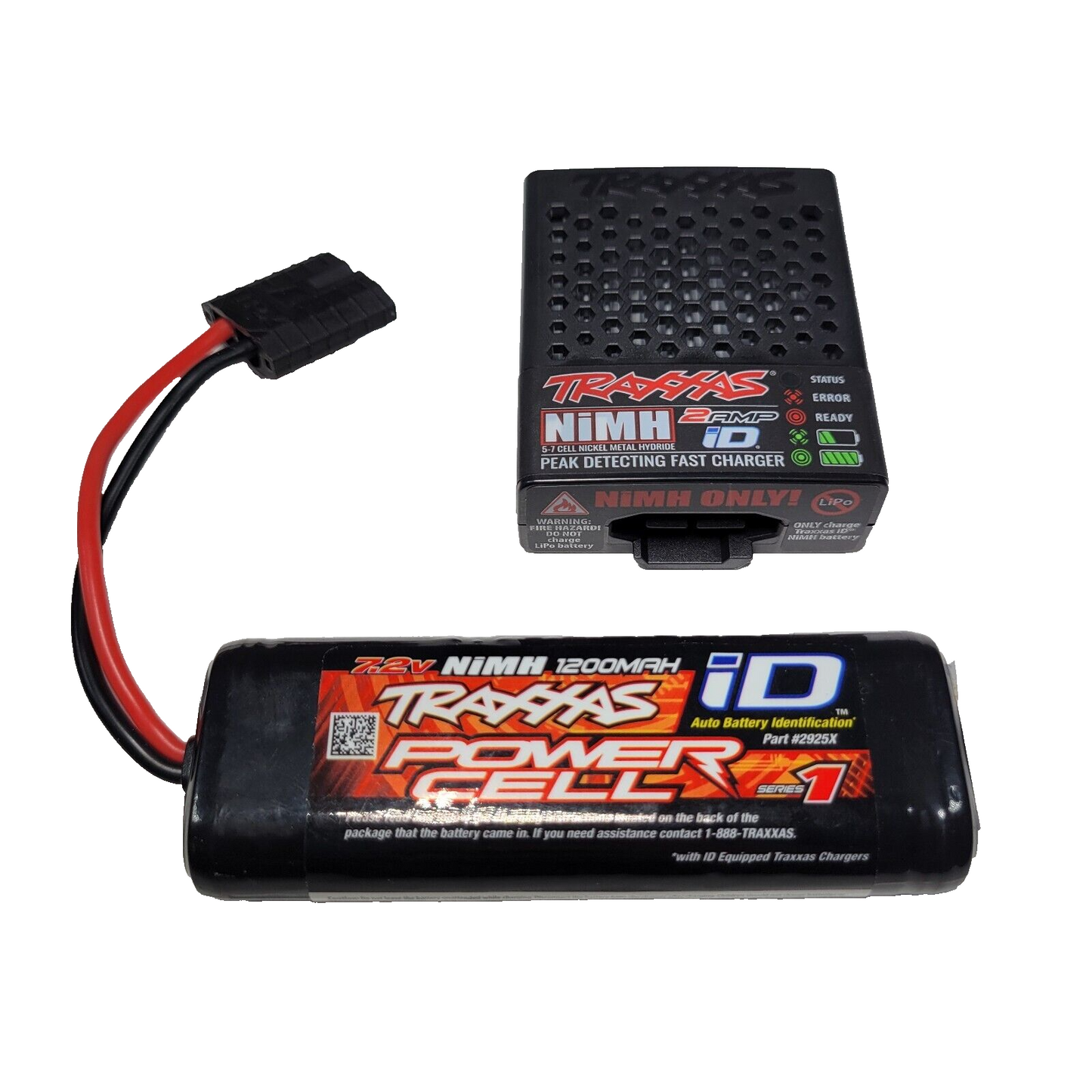 Fits Traxxas E-Revo 1/16 4 Amp USB-C Charger & 7.2v 6 Cell 1200mah Ni-MH Battery