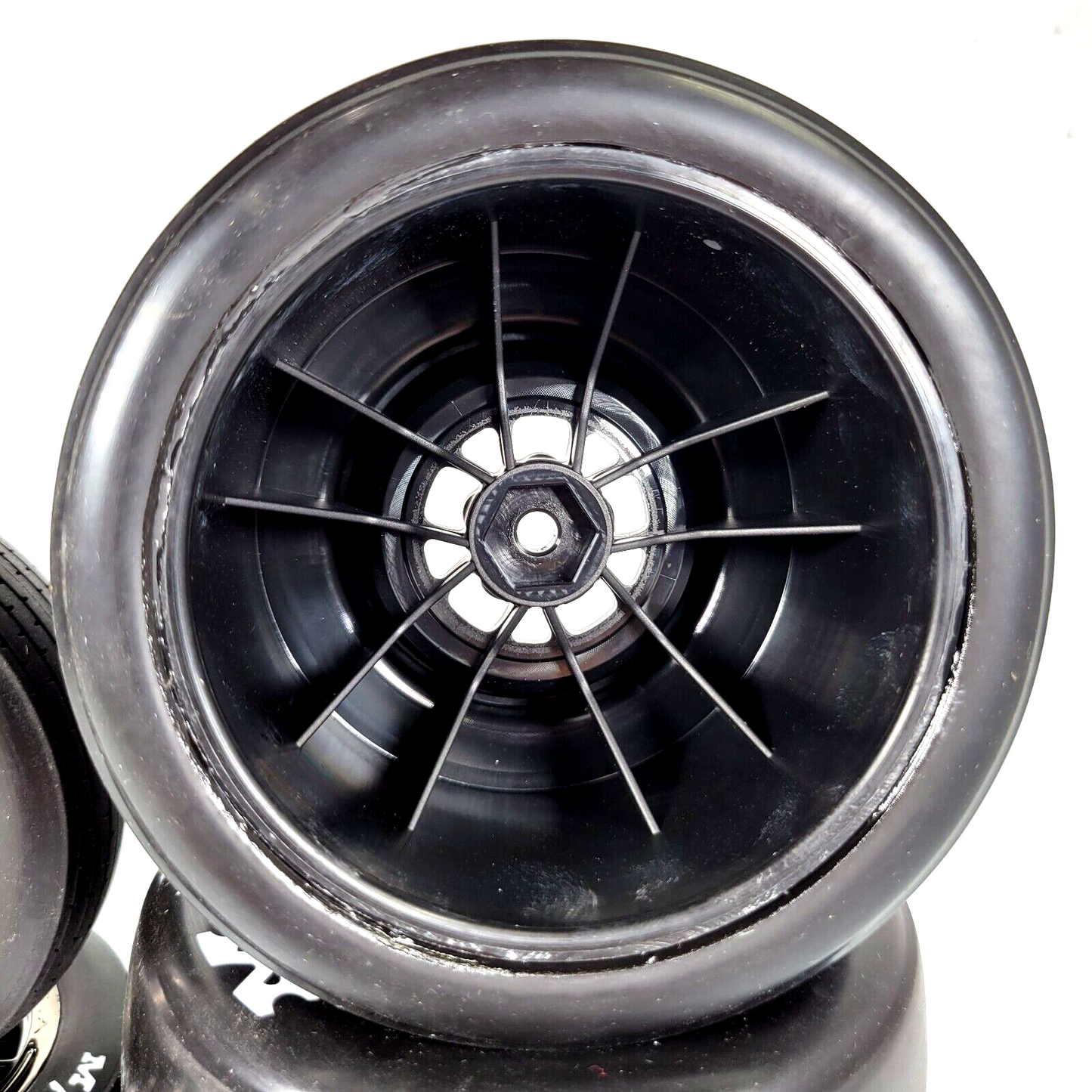 Fits Traxxas Drag Slash Mickey Thompson Tires 12mm Weld Black Chrome Wheels 1/10