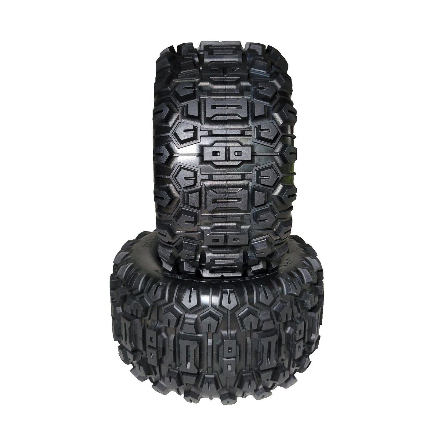 Fits Traxxas X Maxx BELTED Tires Sledgehammer & Black 24mm Wheels Glued 8s