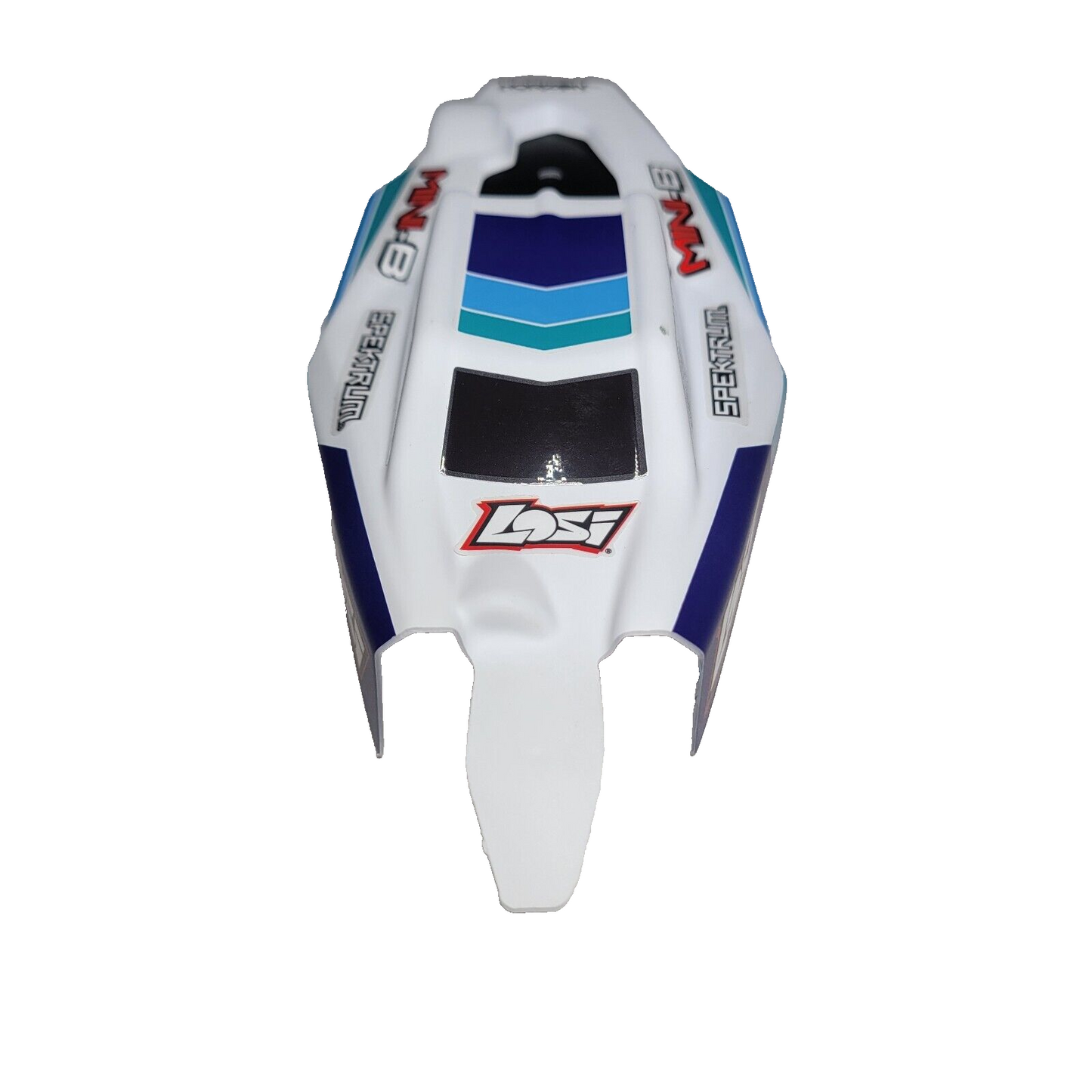 Losi Mini Body & Wing / Spoiler Factory Painted & Deacled White Blue Green