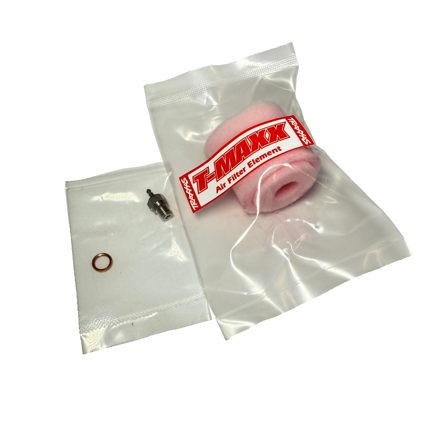 Fits Traxxas T-Maxx 3.3 Engine Air Filter Glow Plug & Nitro Fuel Bottle