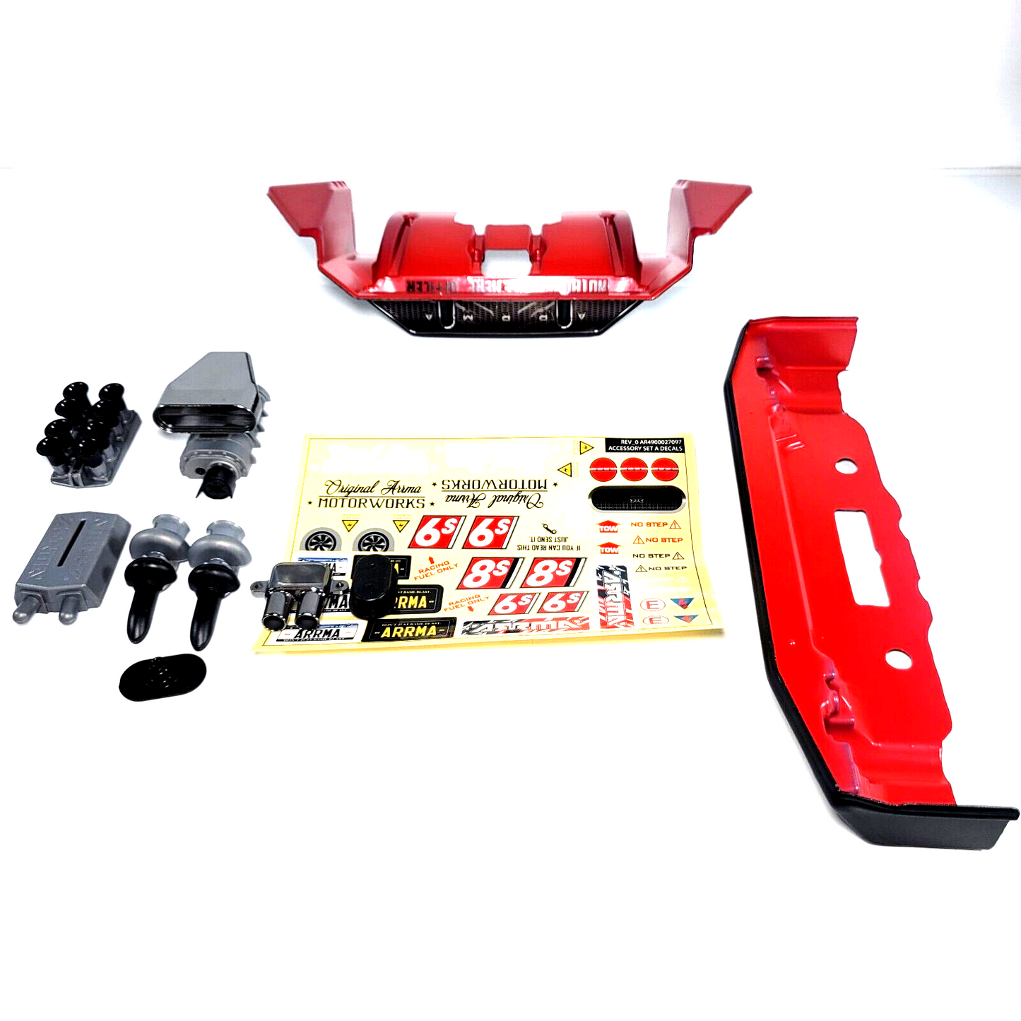Arrma Felony 6s Body Shell Black Factory Painted Resto-Mod Street Bash Stickers