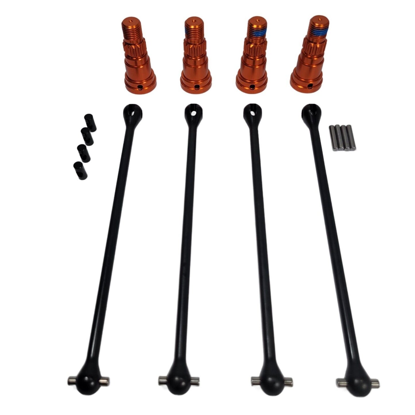 Fits Traxxas X-Maxx Drivehsafts Steel H/D Orange Stub Axles Front Rear 8s 7750X