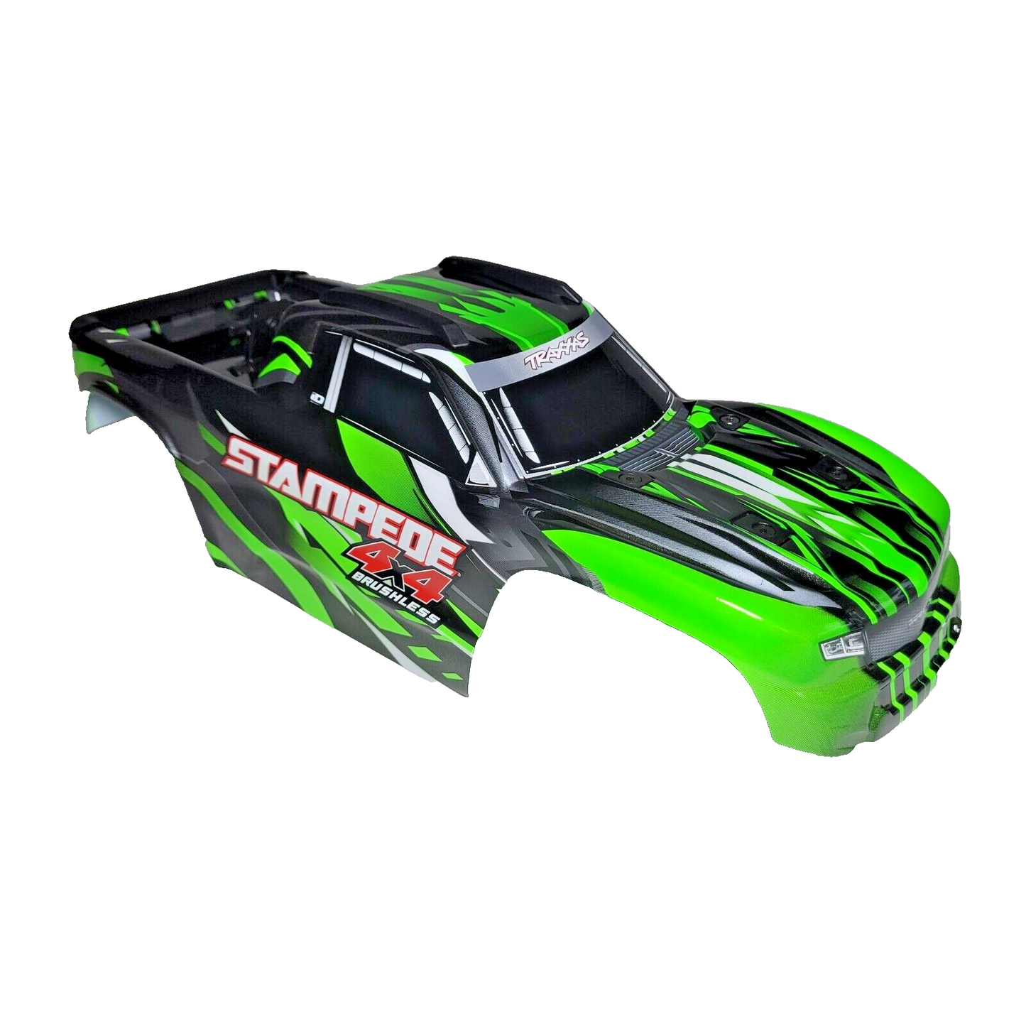 Fits Traxxas Stampede 4X4 BL-2s V2 Green Black Body Clip-Less Support Mount VXL
