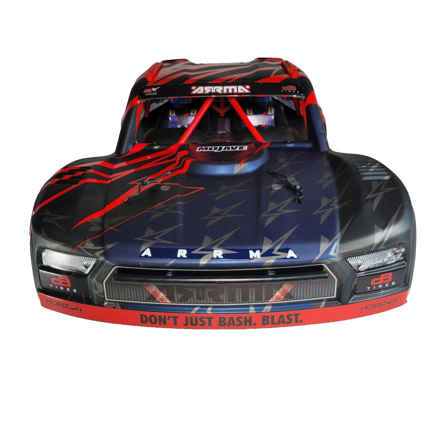 Arrma Mojave 6S BLX Red Black Painted Body Shell With Cage / Interior ARA411004
