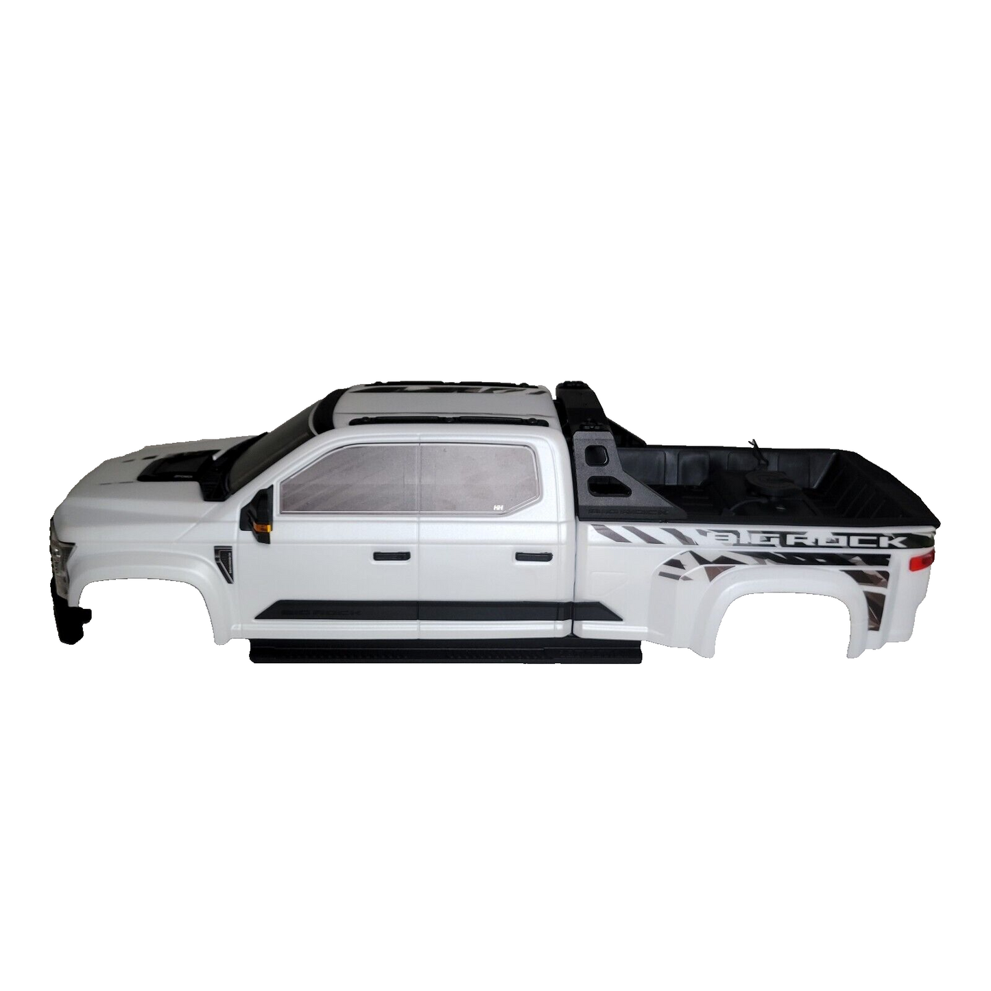 Arrma Big Rock 6s Body White Factory Painted Deacled Complete Set Mirrors Cage