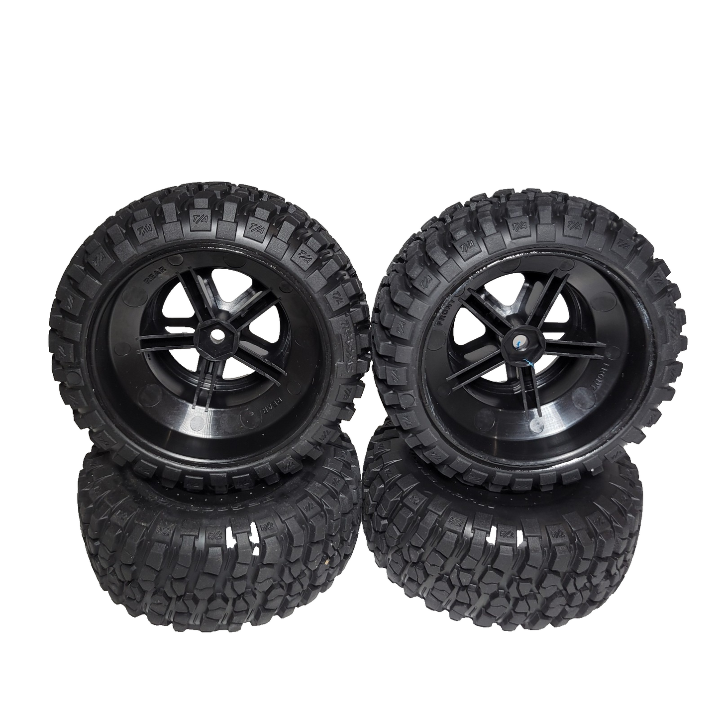 For Traxxas 2wd Slash BF Goodrich Tires Mud Terrain 12mm Black Wheels Front Rear