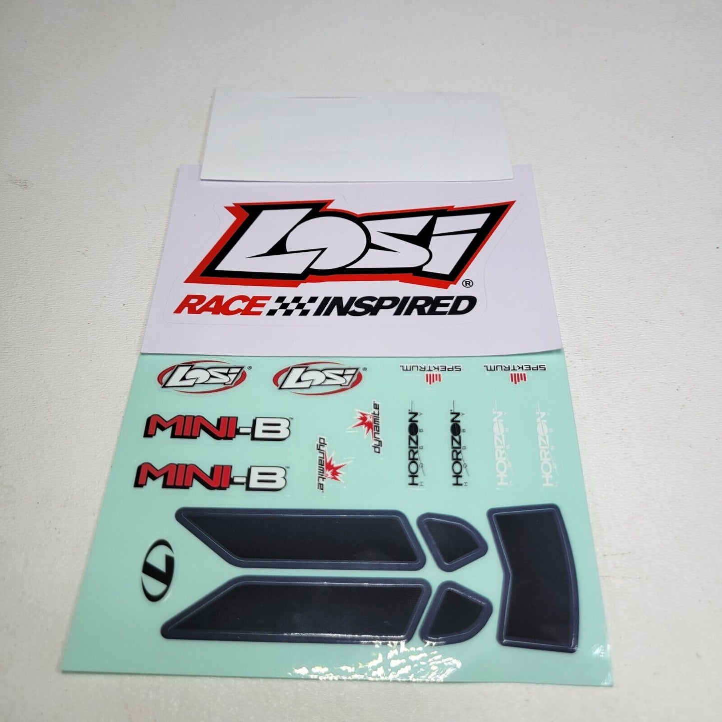 Losi Mini B Pro Body Shell Clear & Wing / Spoiler With Decals
