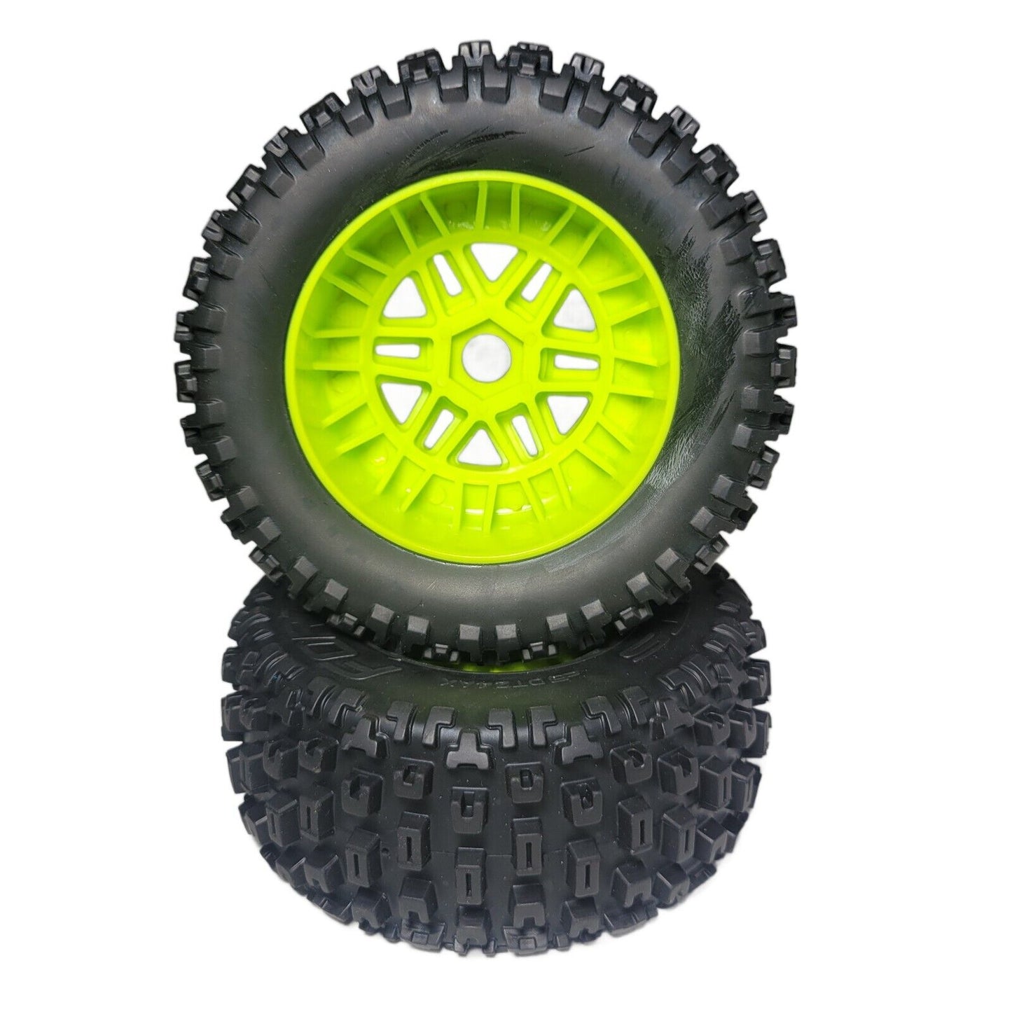 Arrma Mojave 6s BLX Tires & 17mm Yellow Wheels Dboots Fortress Desert Truck 1/7