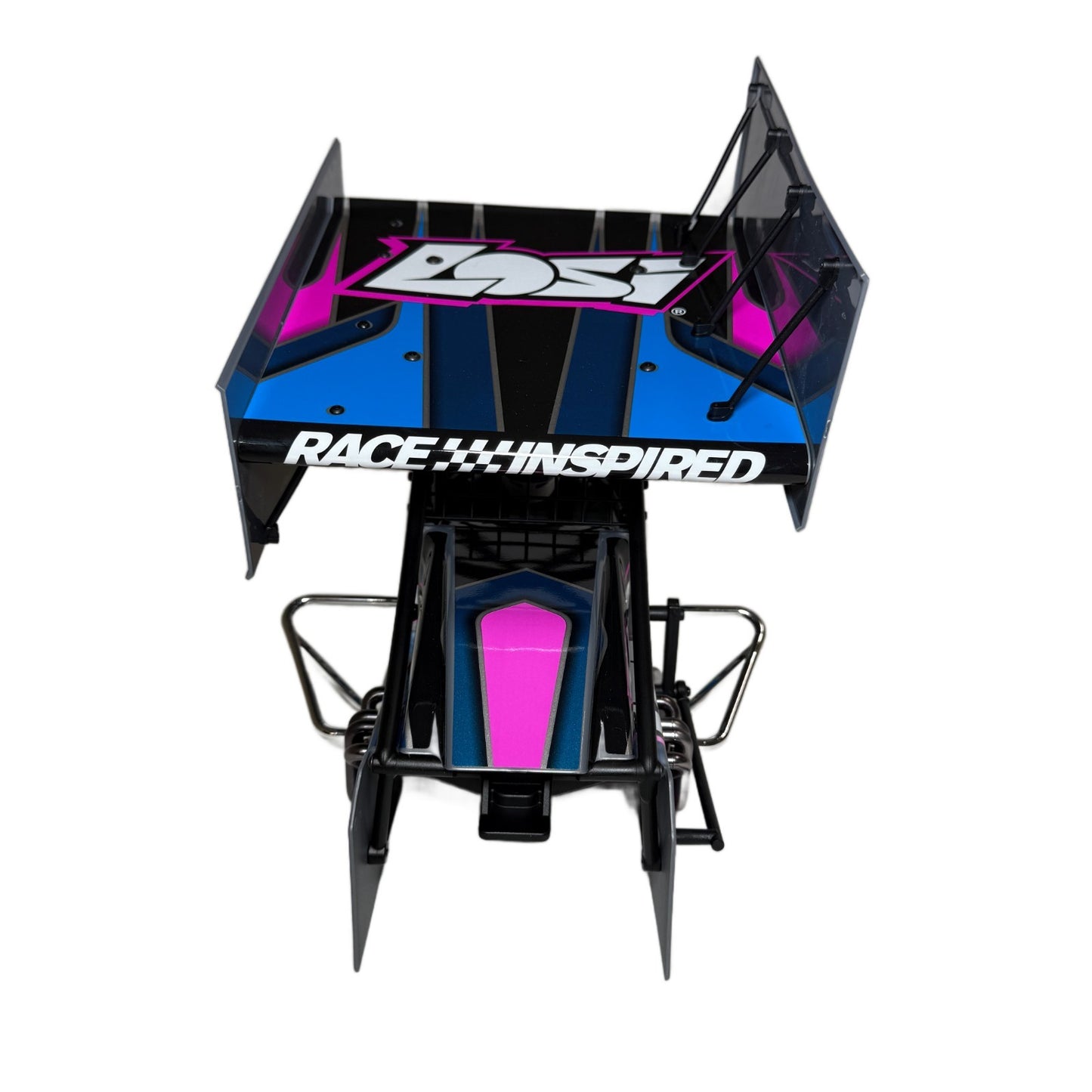 Losi 22s Sprint Body Factory Decaled Pink Blue Cage Interior Driver Bumpers