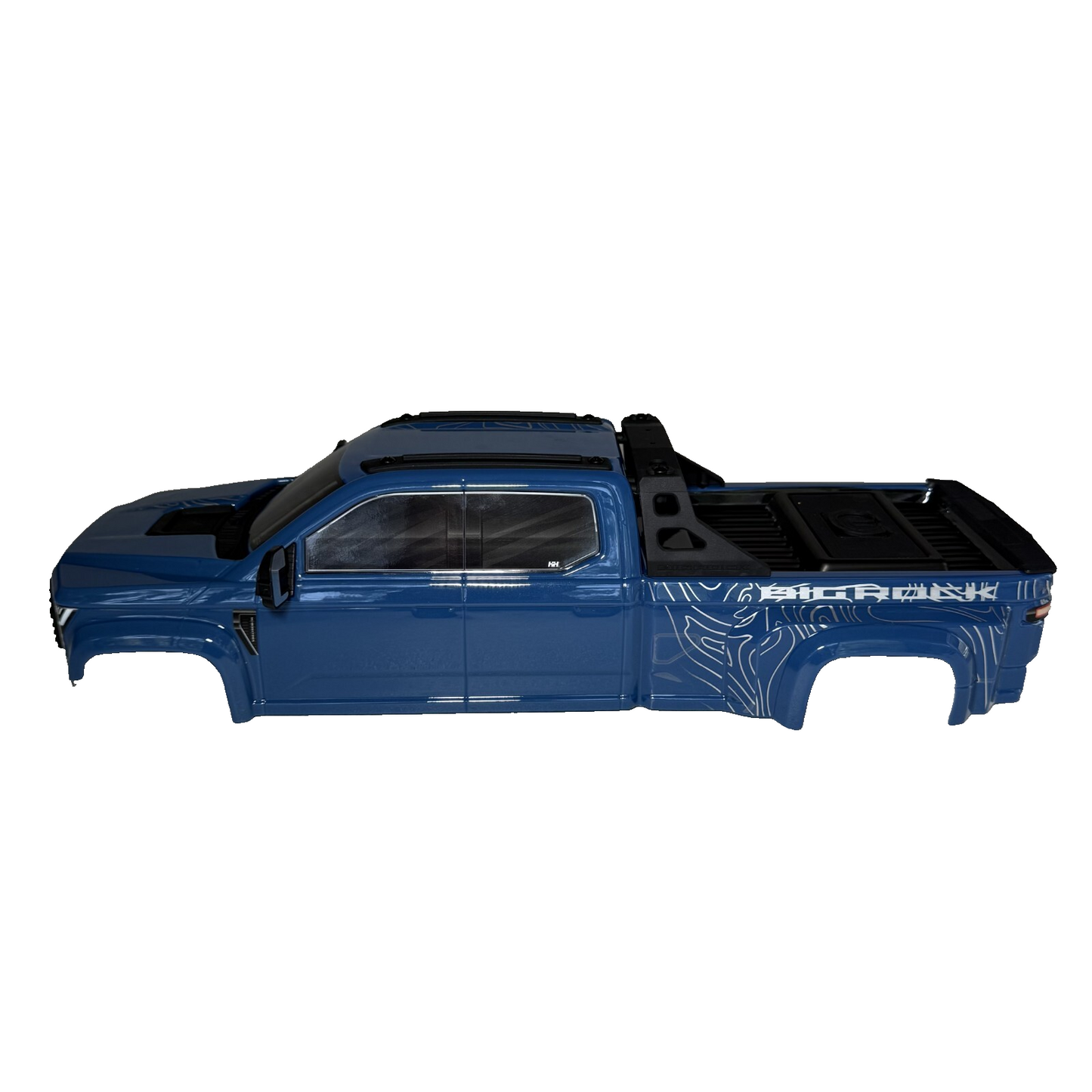 Arrma Big Rock 223s V4 BLX CLIPLESS Body Shell Factory Painted Blue Decals