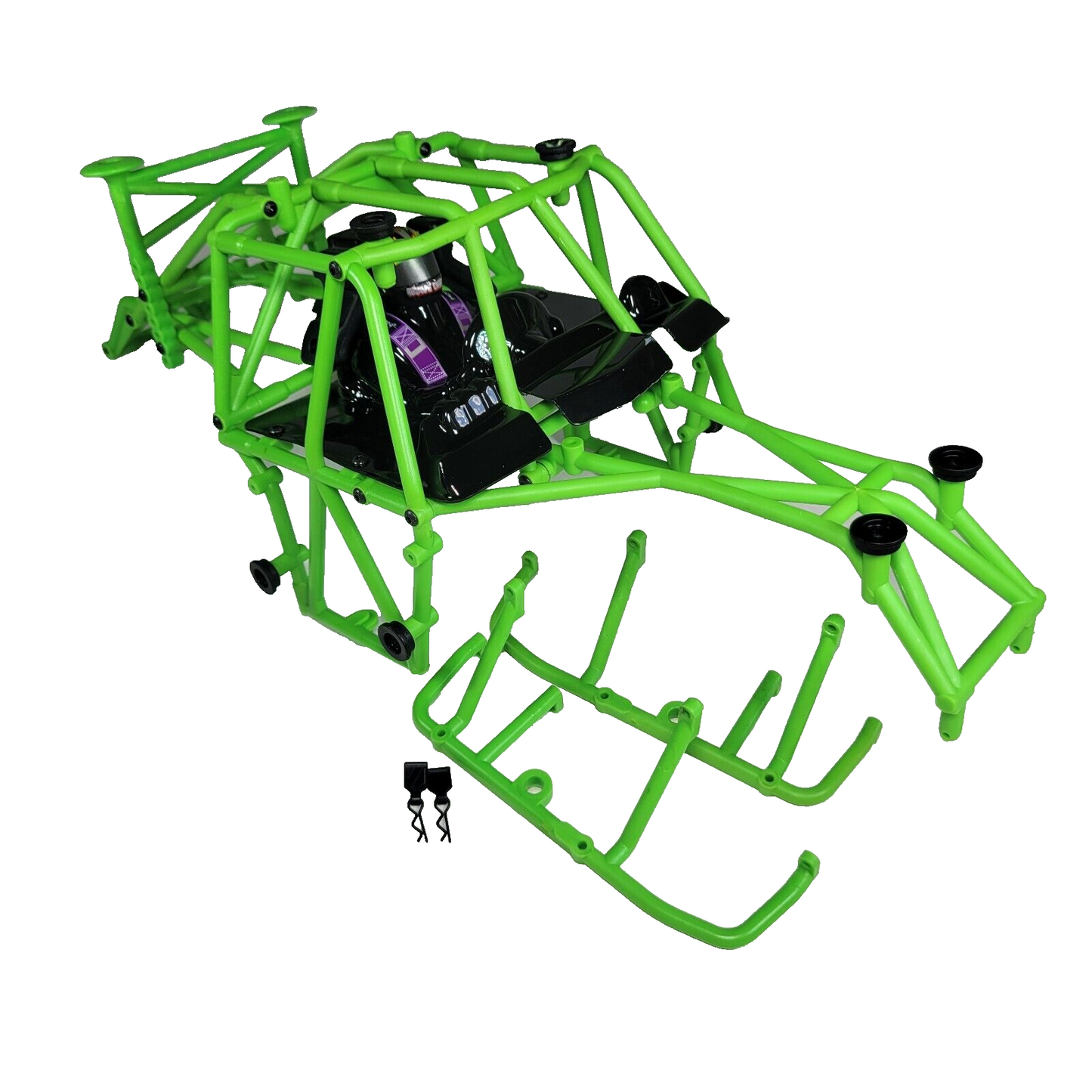 Losi LMT Grave Digger 1/8th Green Roll Cage & Driver Complete Set LOS241027