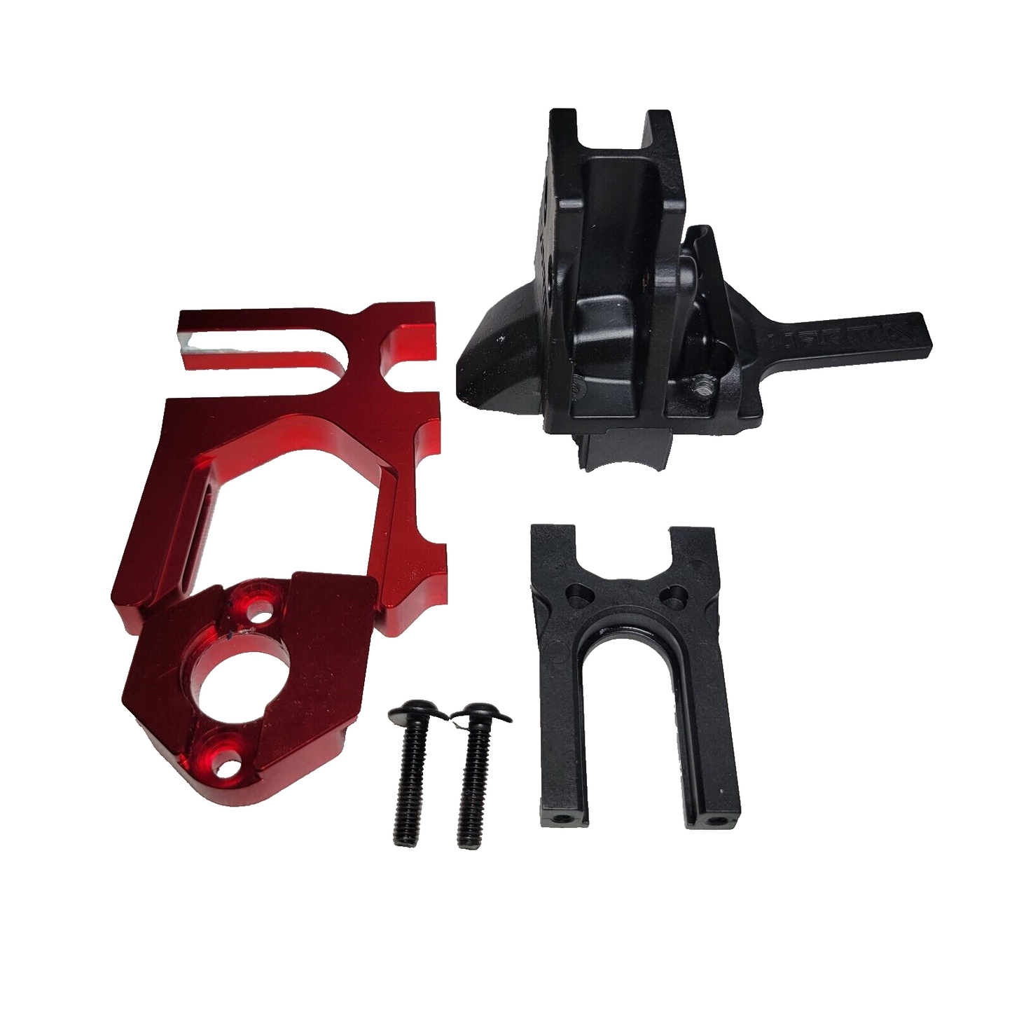 Arrma Notorious 6s V6 BLX Aluminum Red Motor Mount / Center Diff Brace