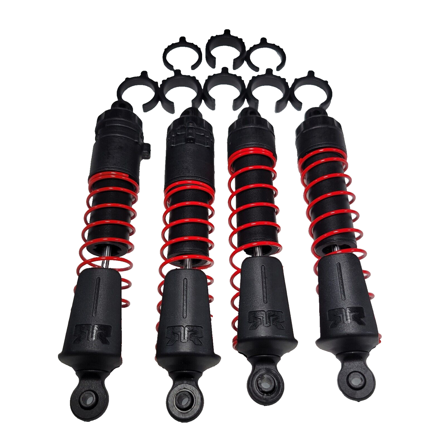 Arrma Gorgon Front & Rear Shocks Red Complete Set With Springs 109mm & 116mm