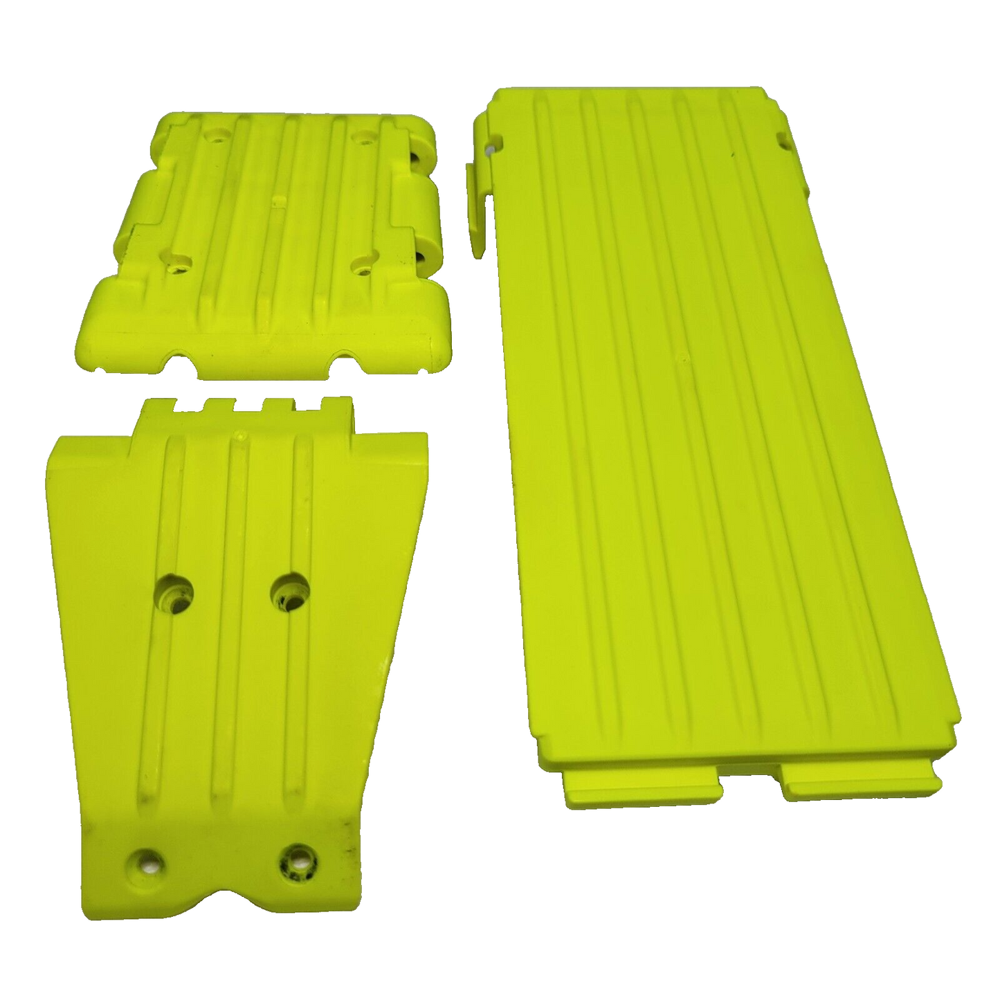 Arrma Gorgon Front & Rear Skid Plates Bumpers Set Yellow Mount Battery Door Tray
