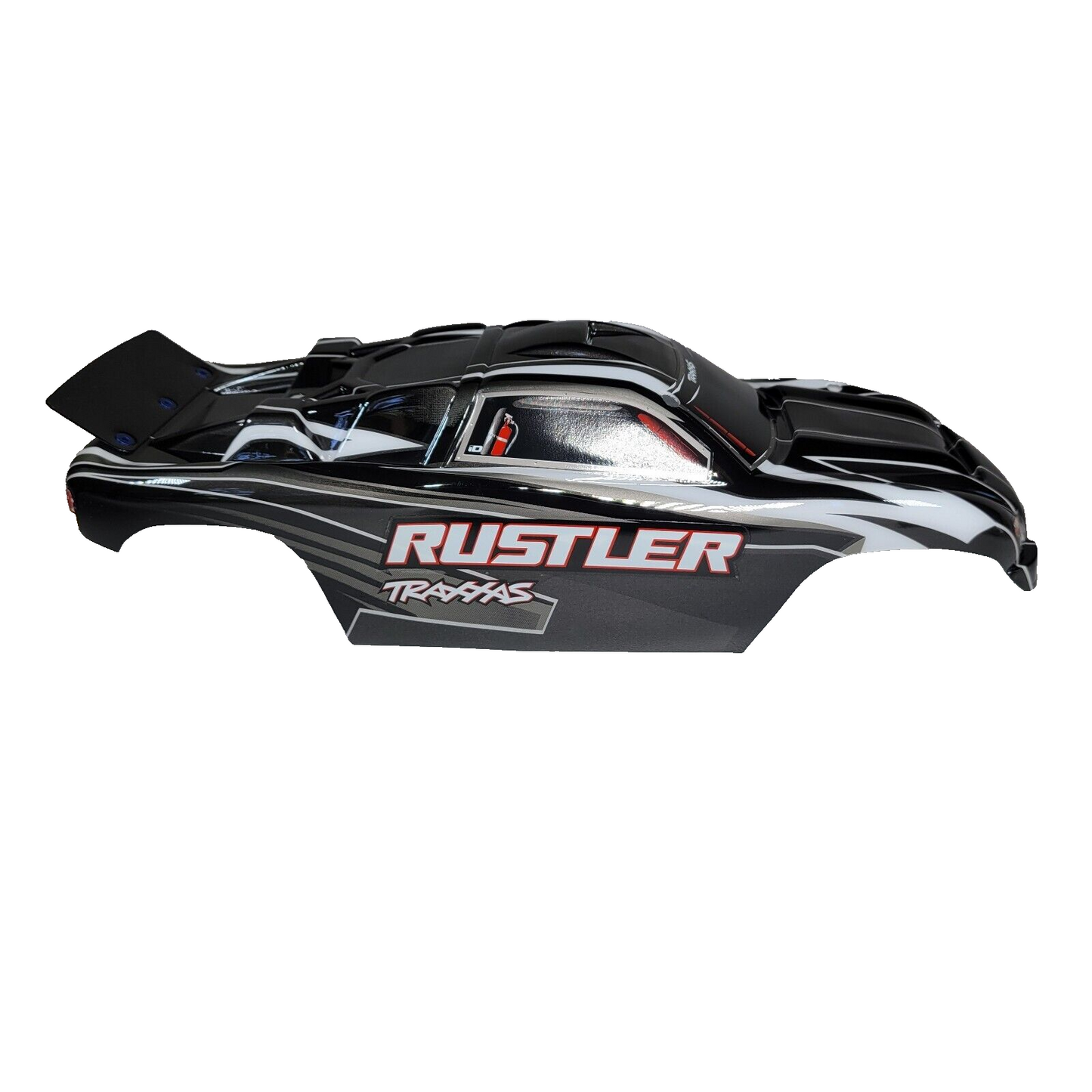 Fits Traxxas 2wd Rustler Black White Factory Painted Body Decals XL-5 / VXL