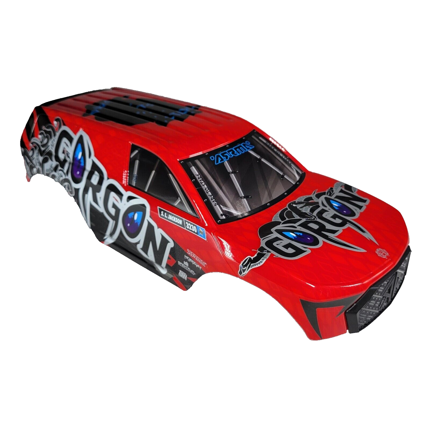 Arrma Gorgon Red Blue Black Body Shell Lid Factory Painted Decaled ARA402351