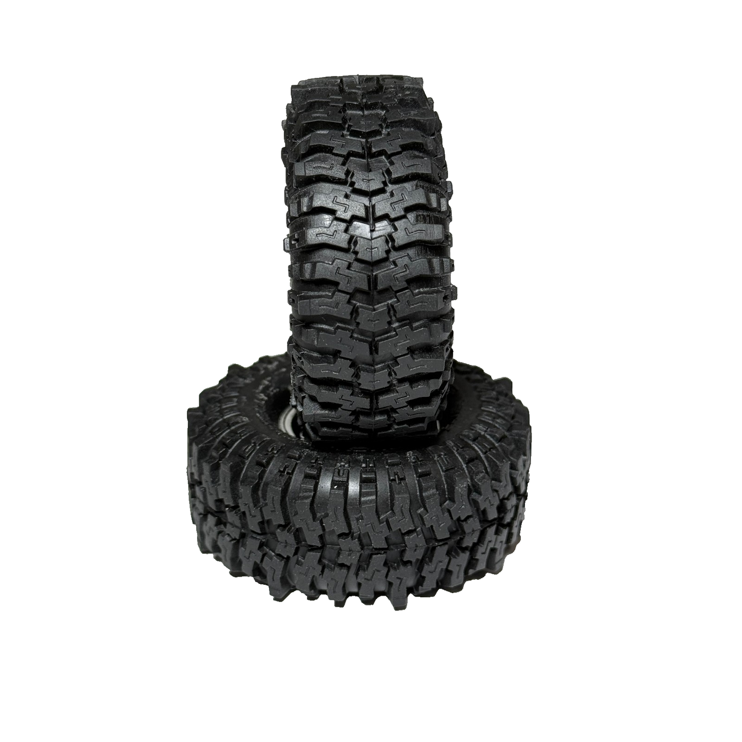 Fits Traxxas Trx-4M High Trail K10 Baja Pro Tires & 7mm Satin Chrome Wheels F150