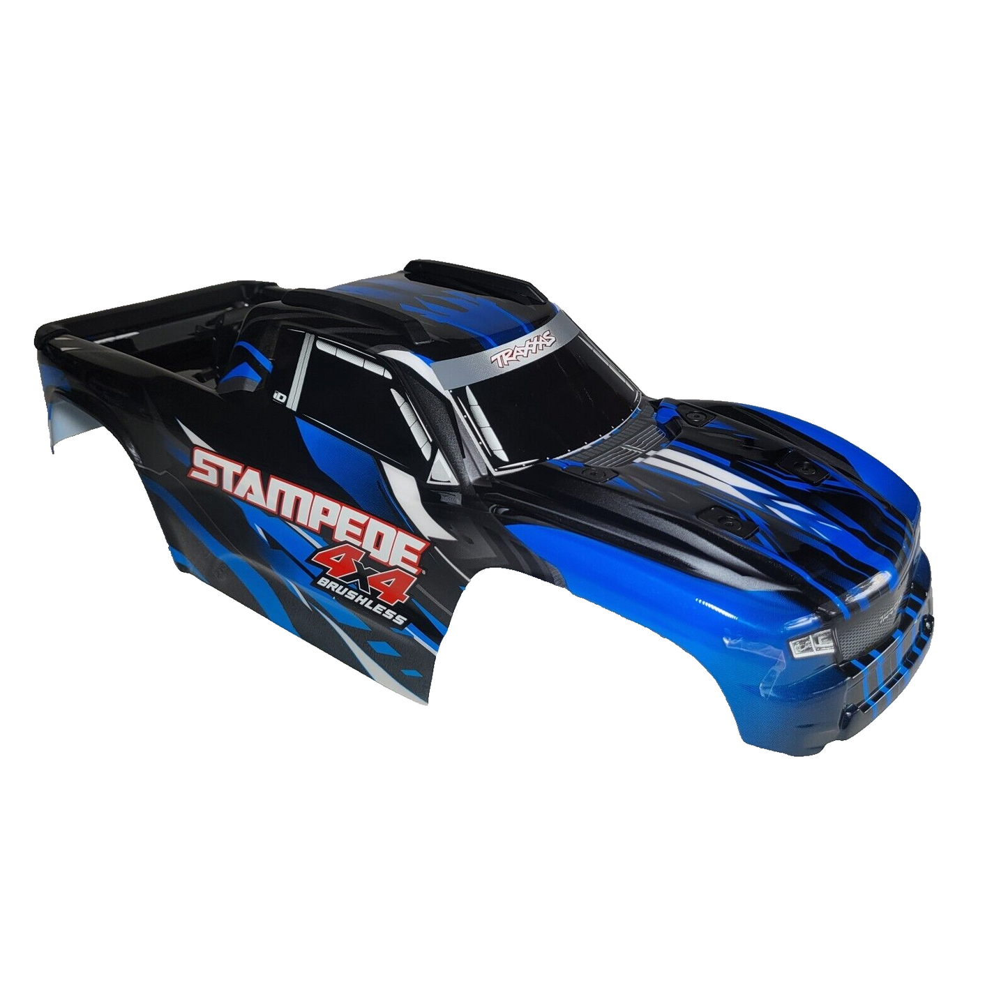 Fits Traxxas Stampede 4X4 BL-2s V2 Blue Black Body Clip-Less Support Mount VXL