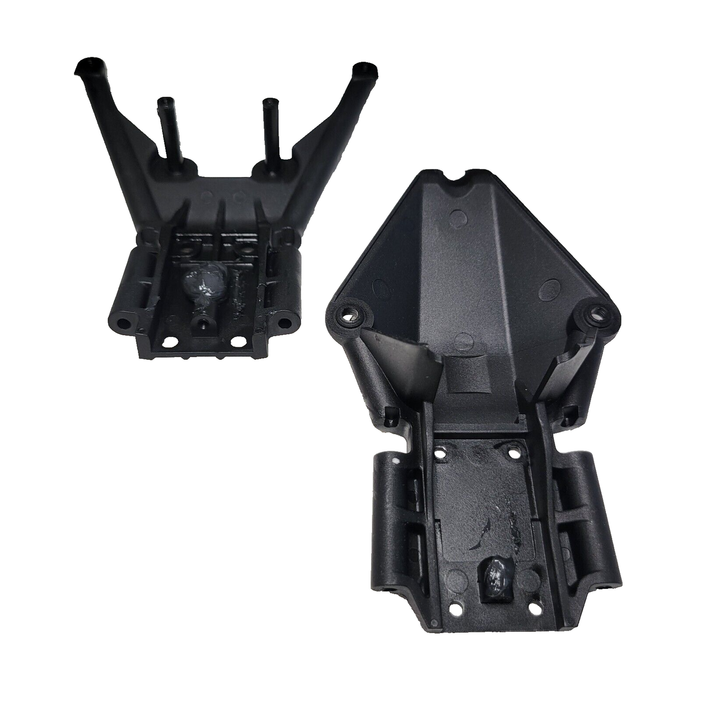 Fits Traxxas Hoss Bulkhheads Shock Towers Front Rear Body Mount Clipless Gray