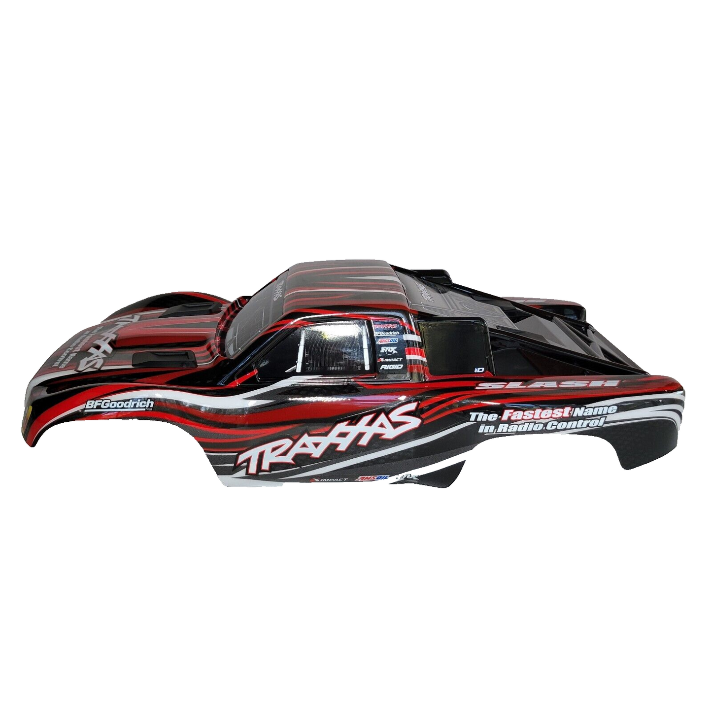 Fits Traxxas 1/10 Slash Red Black Body w/ Clipless Mounts 4wd 2wd 4x4 VXL XL5
