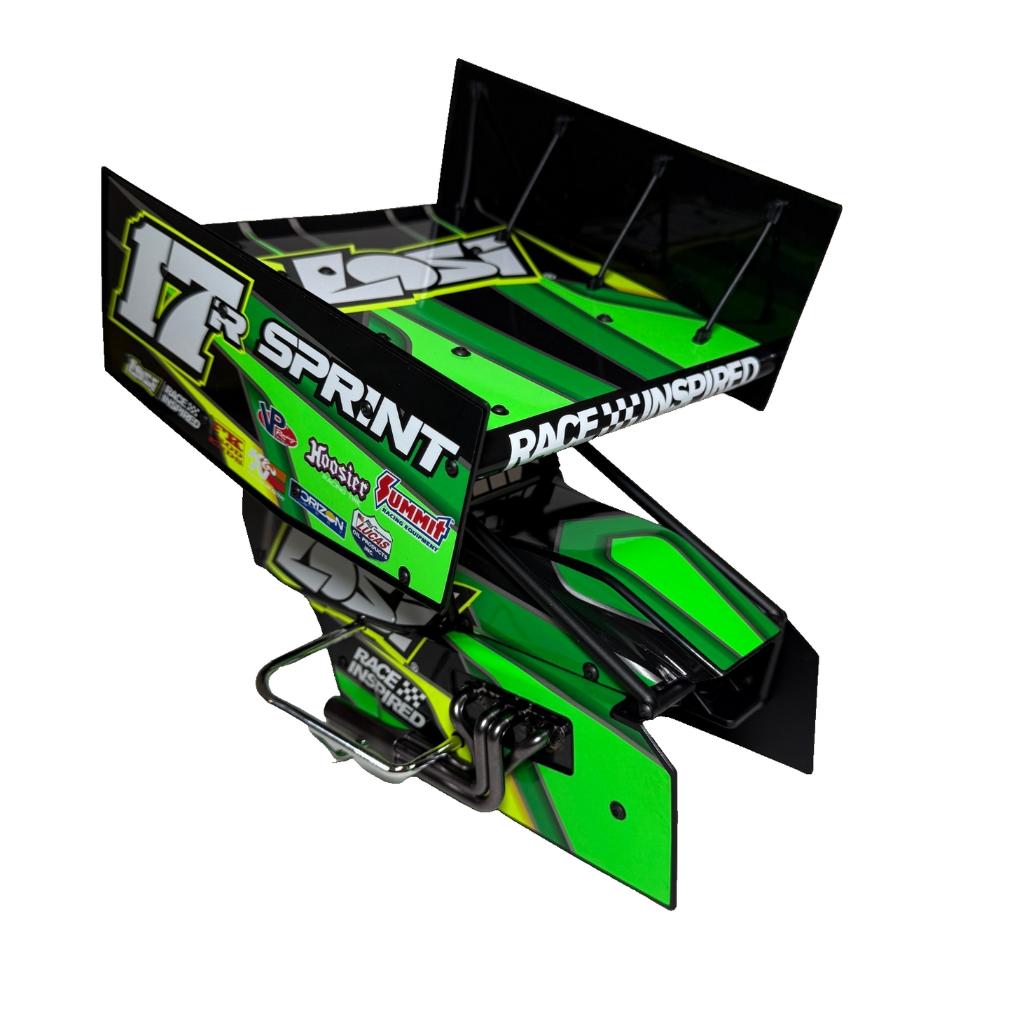 Losi 22s Sprint Body Factory Decaled Green Cage Interior Driver Bumpers