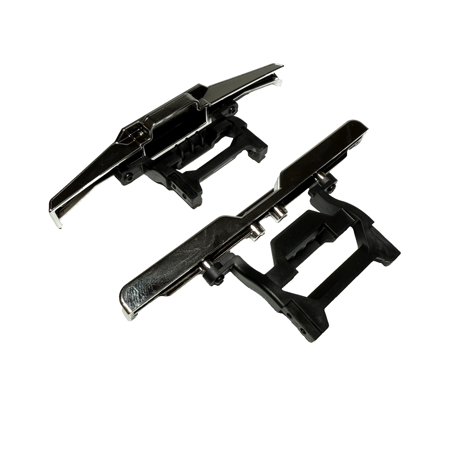 Fits Traxxas Trx-4MT F150 Bumpers Chrome & Mounts Fits K10 Monster Truck 1/18th