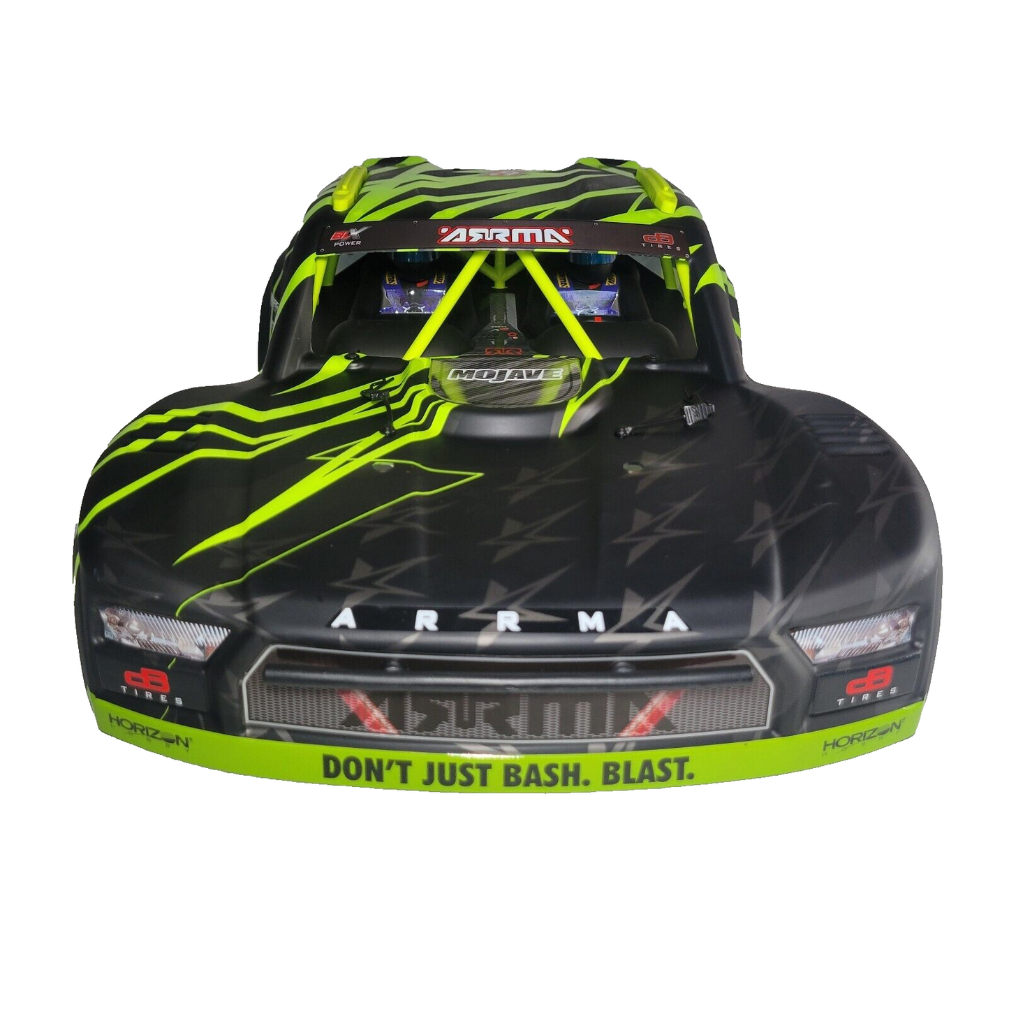 Arrma Mojave 6S BLX Yellow Black Painted Body Shell With Cage Interior ARA411002