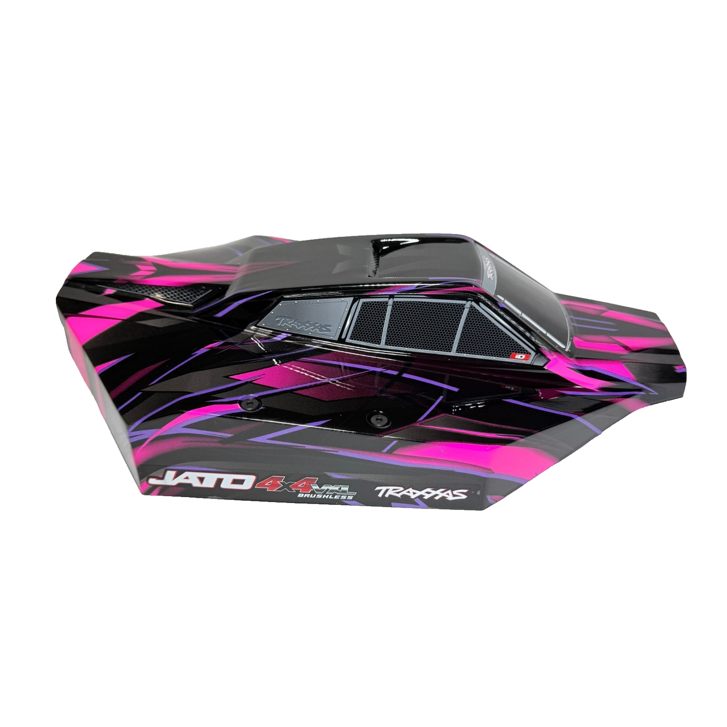 Fits Traxxas Jato 4x4 VXL Clipless Body Factory Painted Pink Black & Decals
