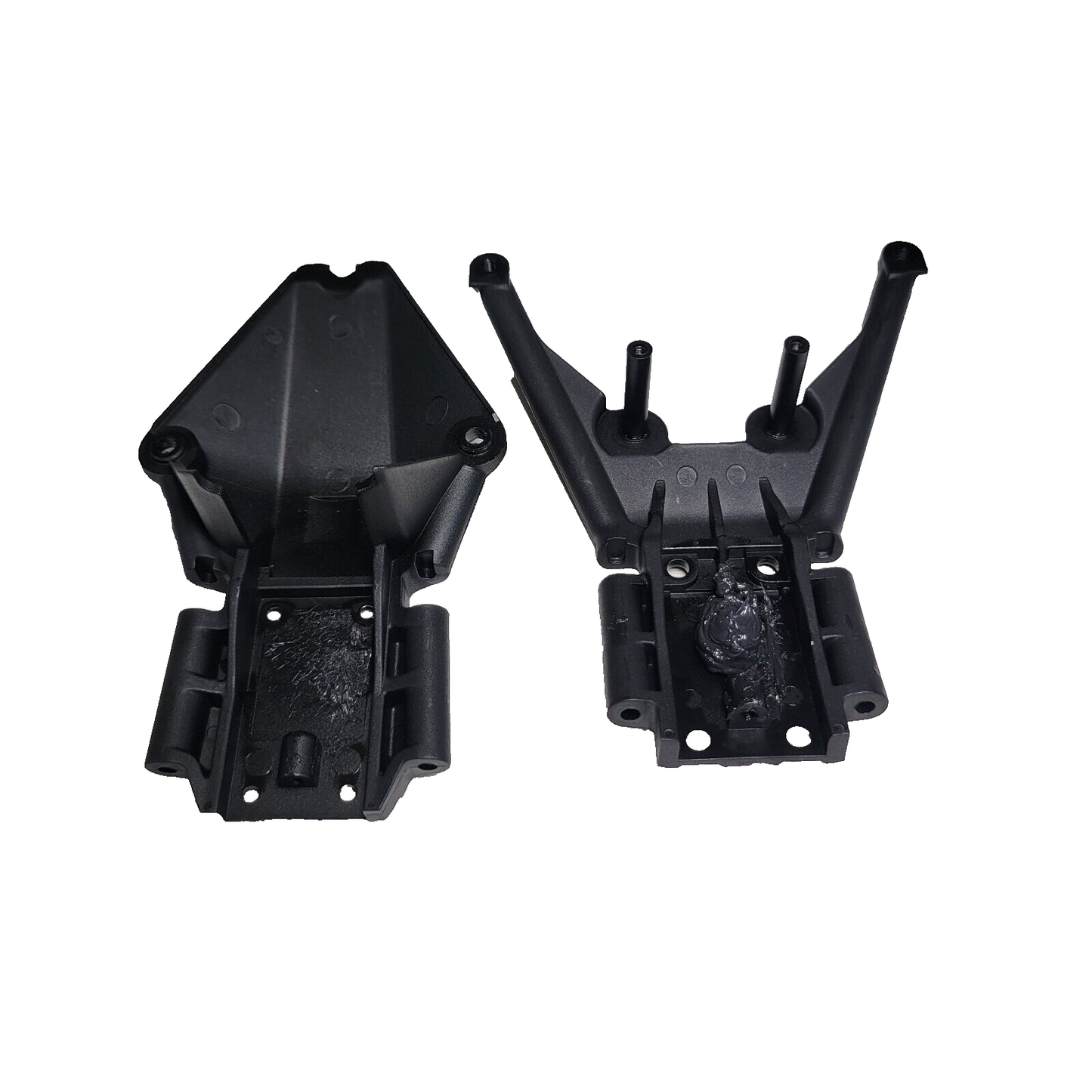 Fits Traxxas Hoss Bulkhheads Shock Towers Front Rear Body Mount Clipless Gray