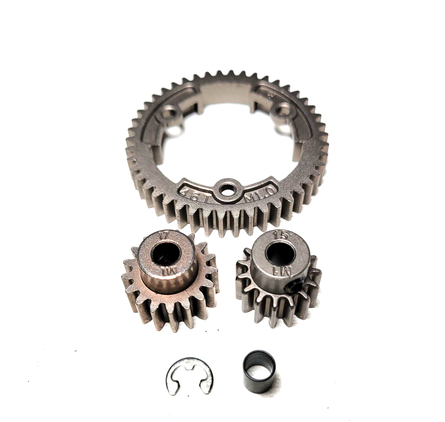 Fits Traxxas X Maxx Steel Spur Gear M1 46T + 17T & 15T Tooth Pinion High Speed