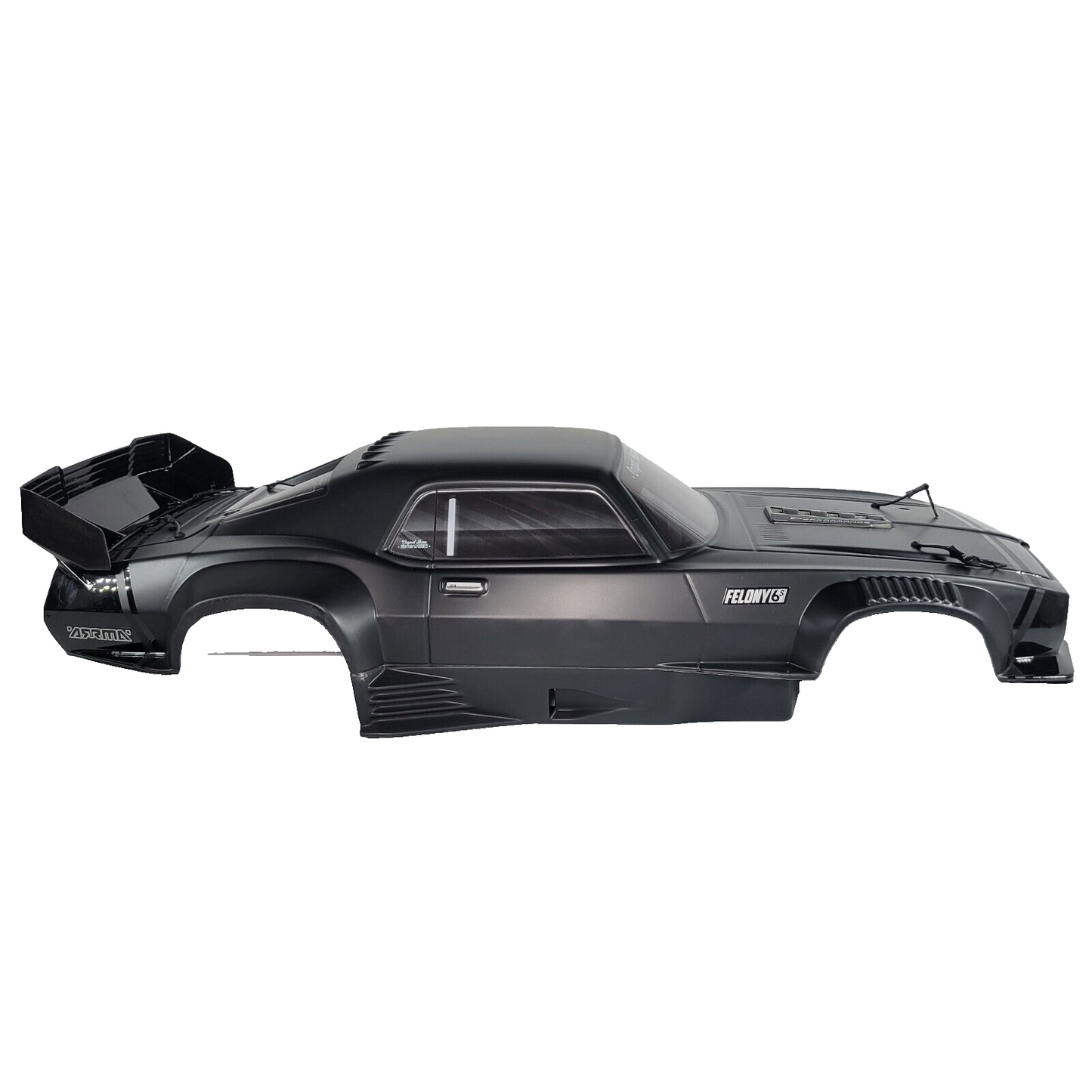 Arrma Felony 6s Body Shell Black Factory Painted Resto-Mod Street Bash Stickers